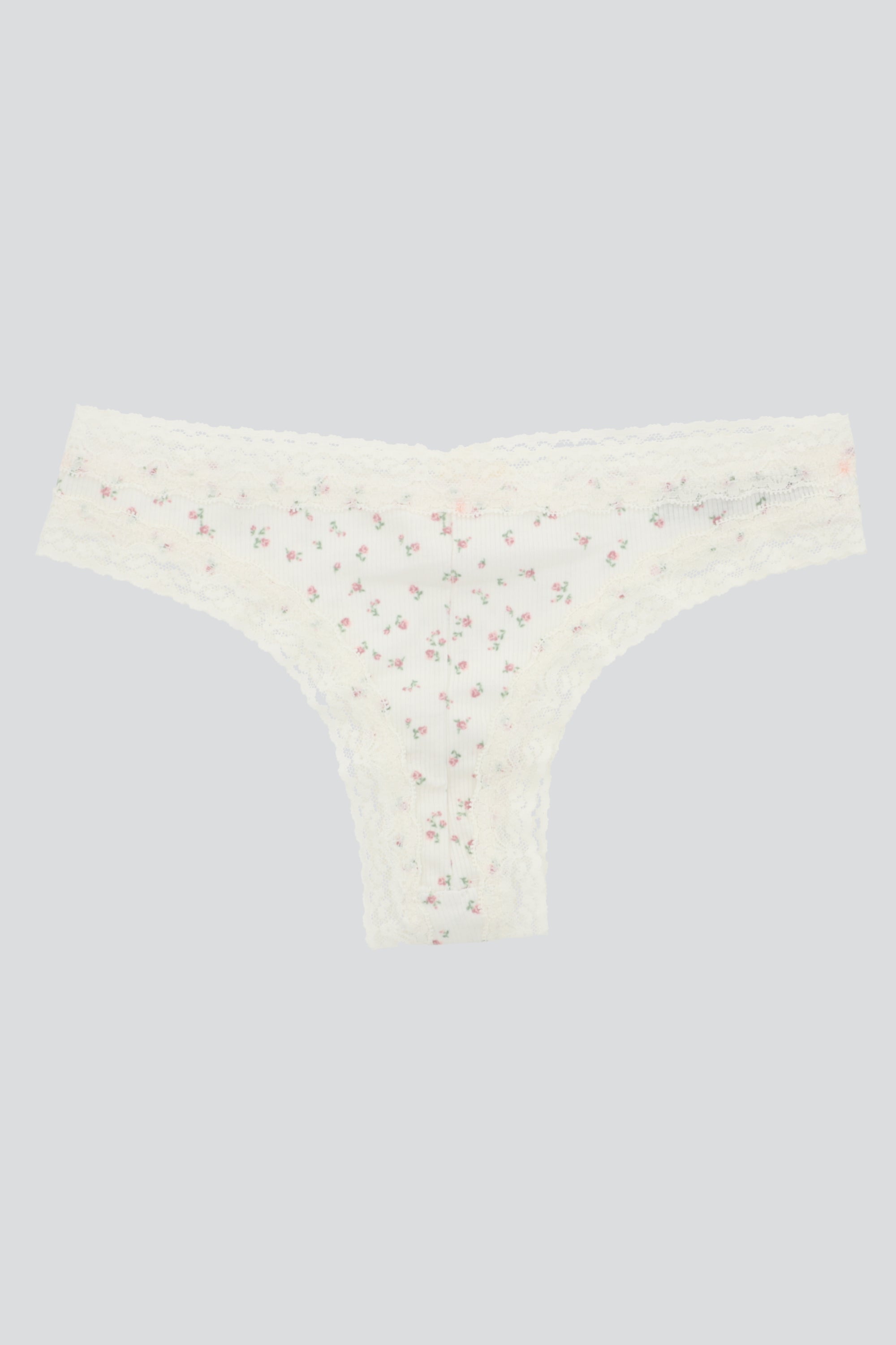 Tanga rib encaje ROSA COMBO