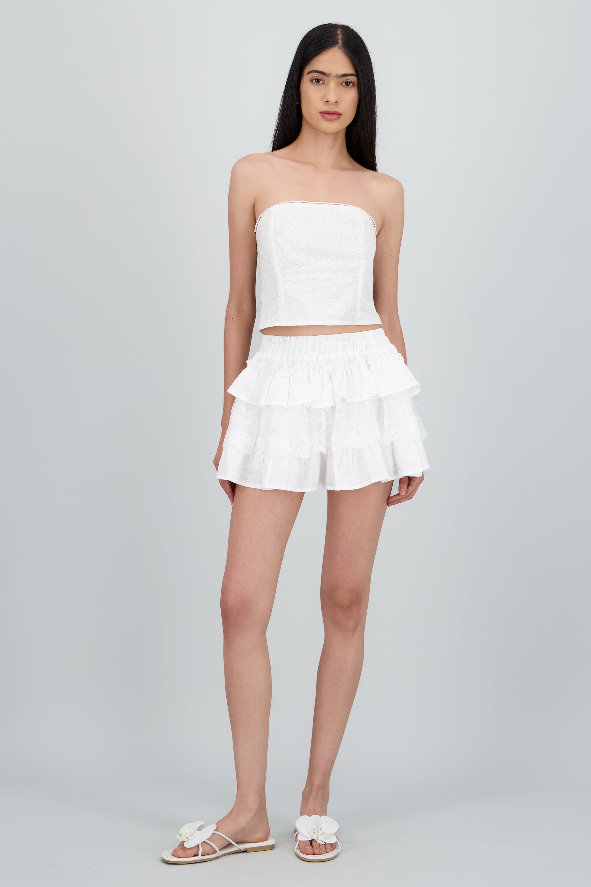 Sandalia tiras orquidea BLANCO