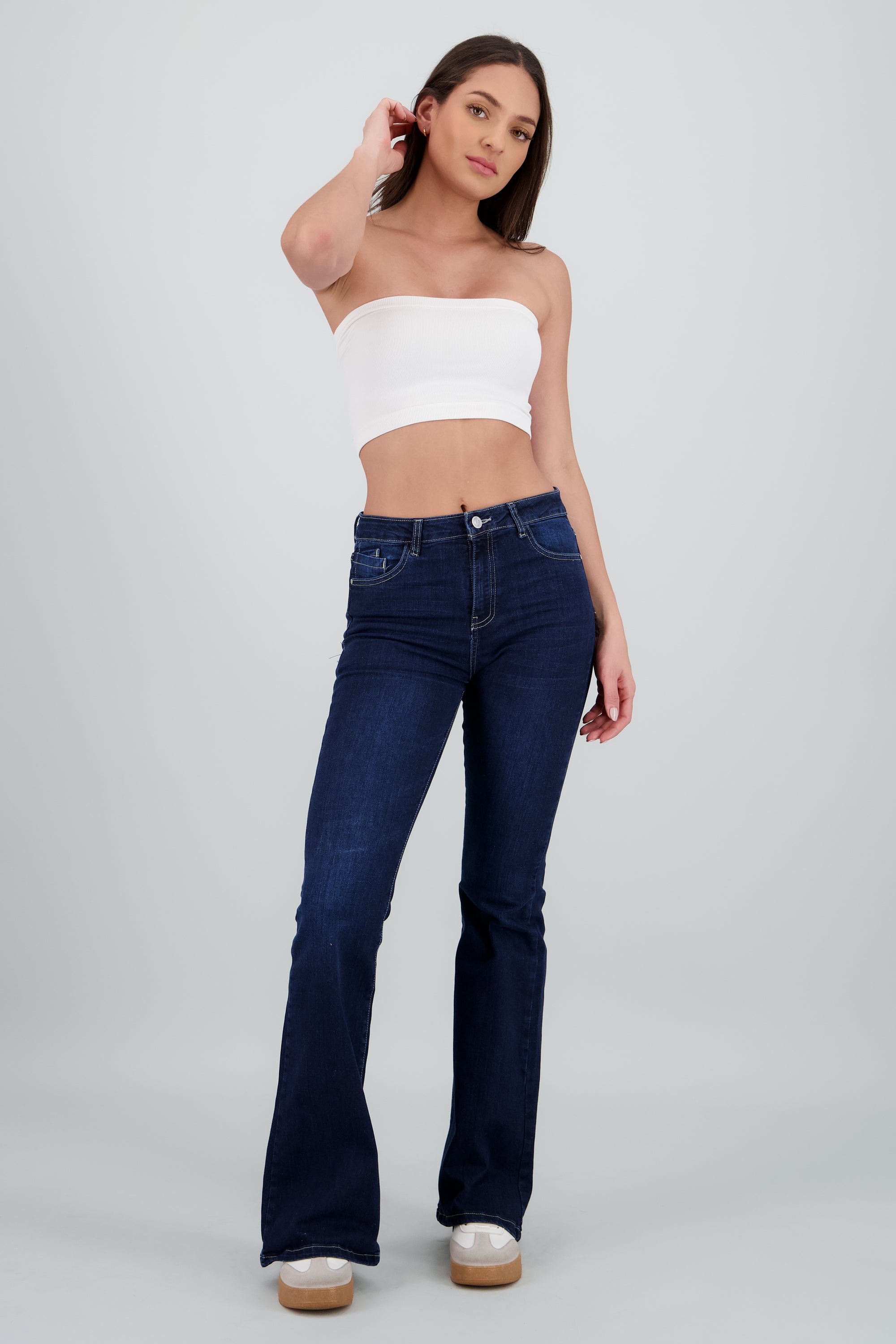 Jeans flare mid rise INDIGO