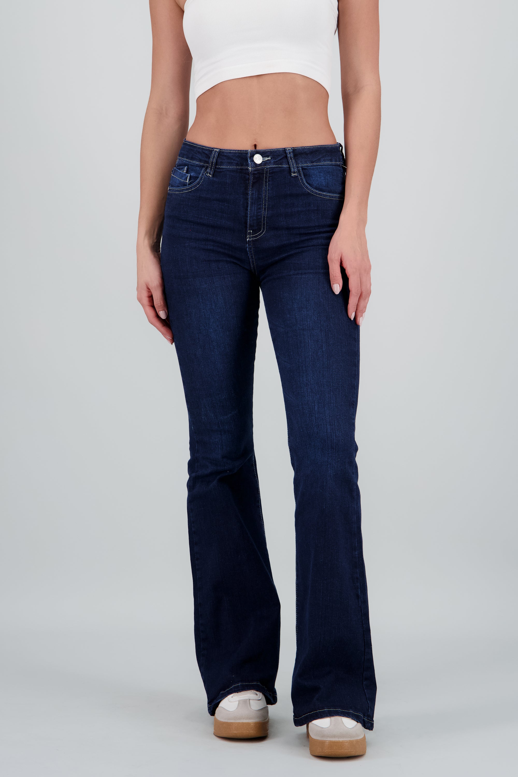 Jeans flare mid rise INDIGO