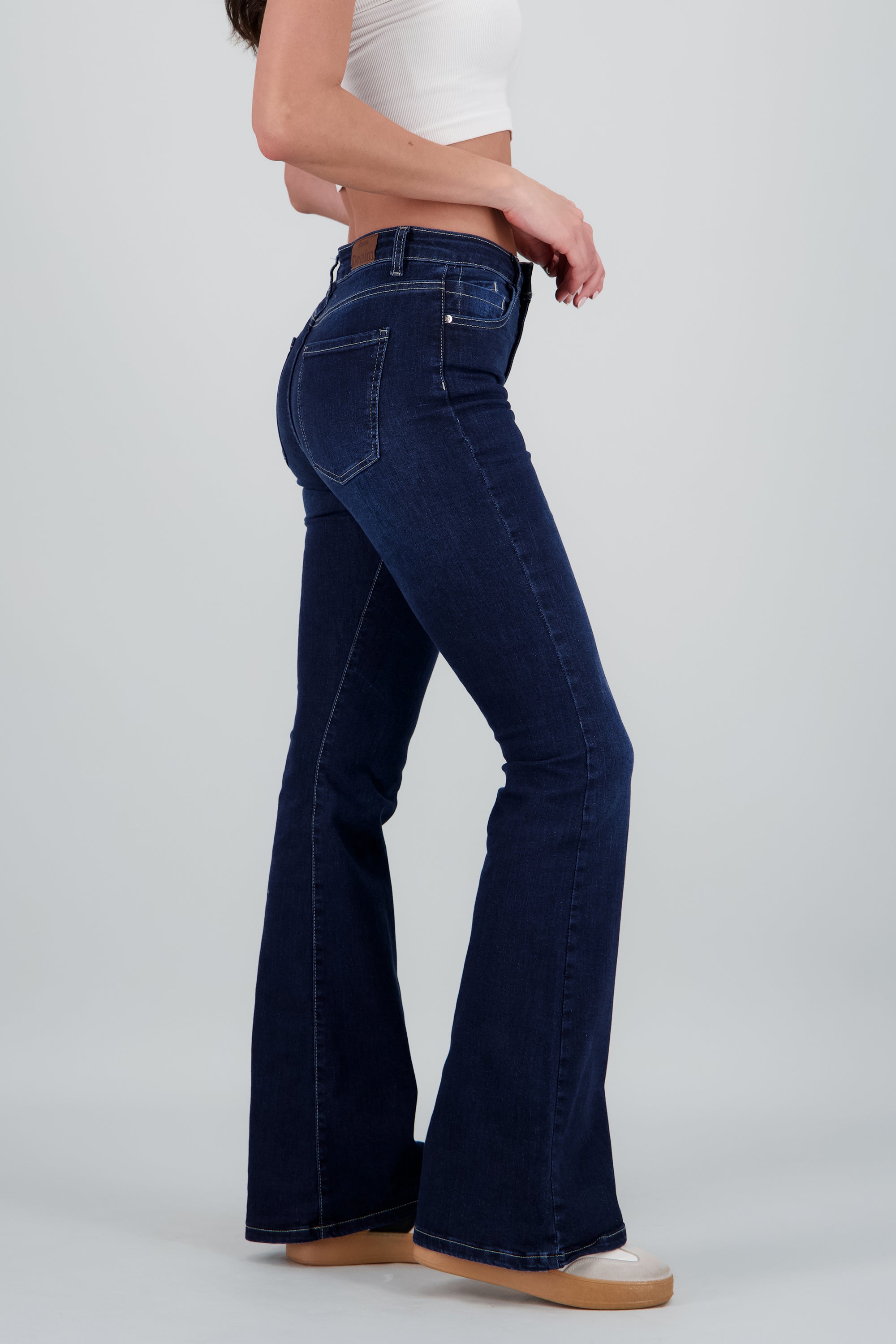 Jeans flare mid rise INDIGO