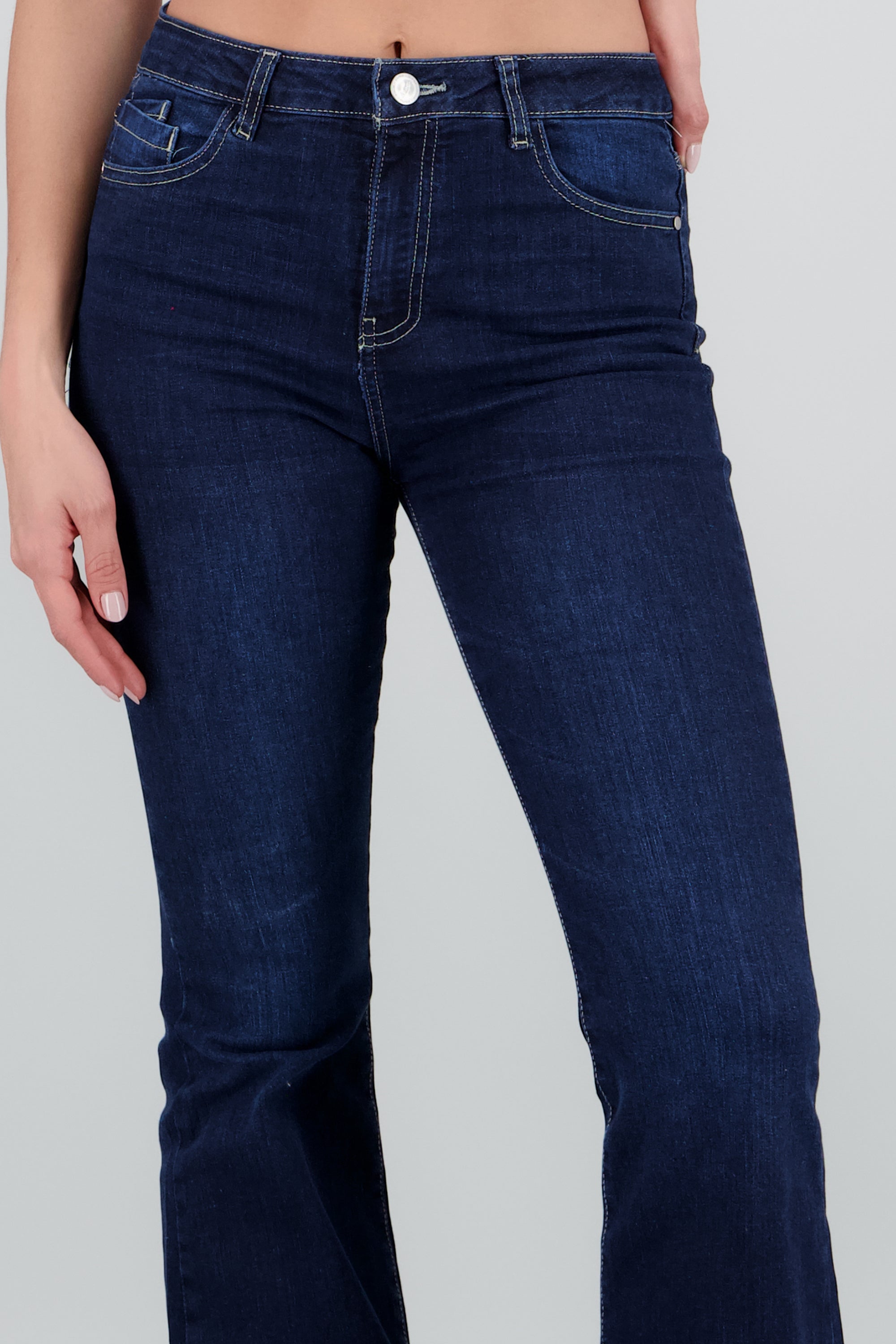 Jeans flare mid rise INDIGO