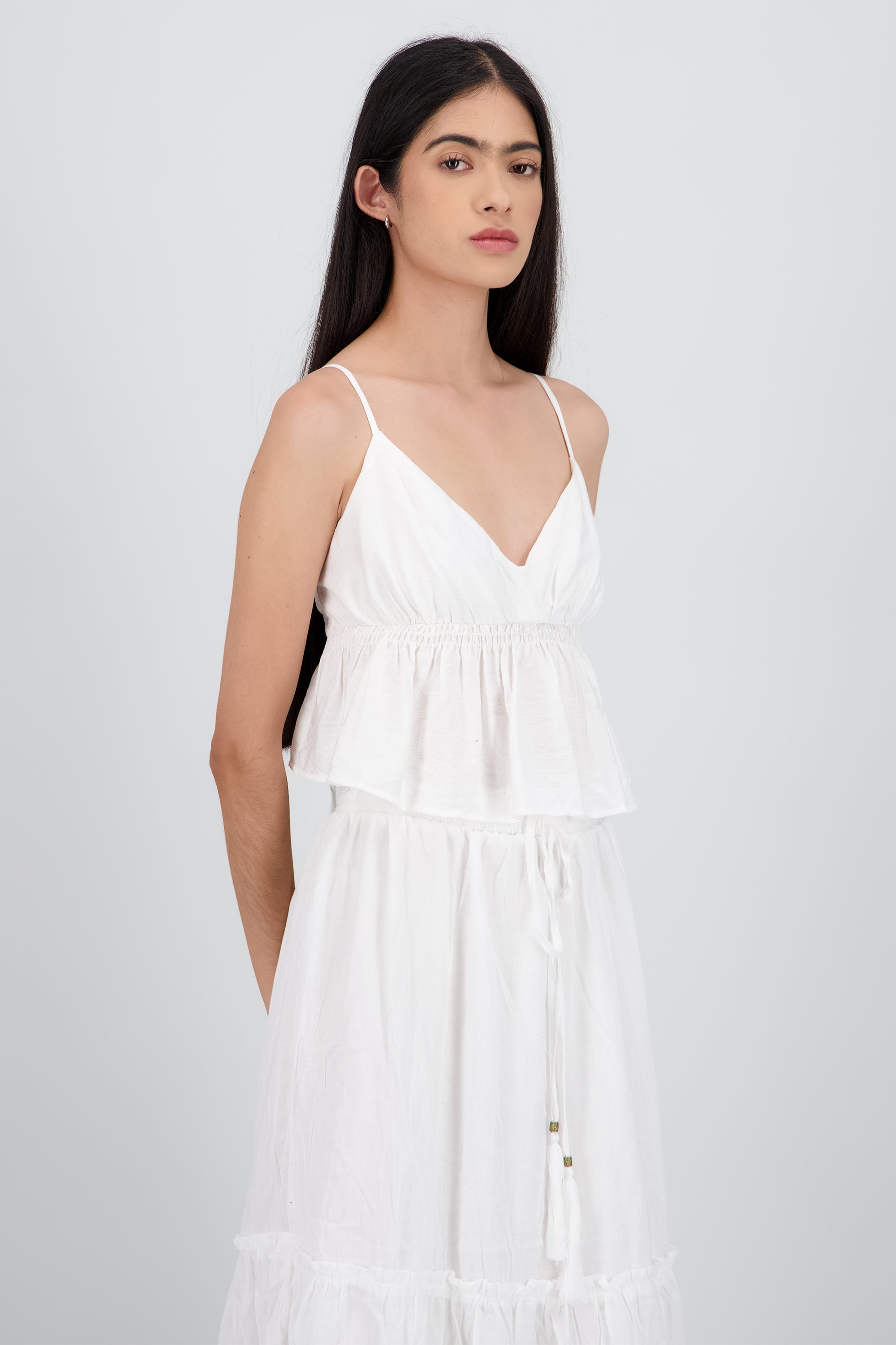 Top detalle frunce BLANCO