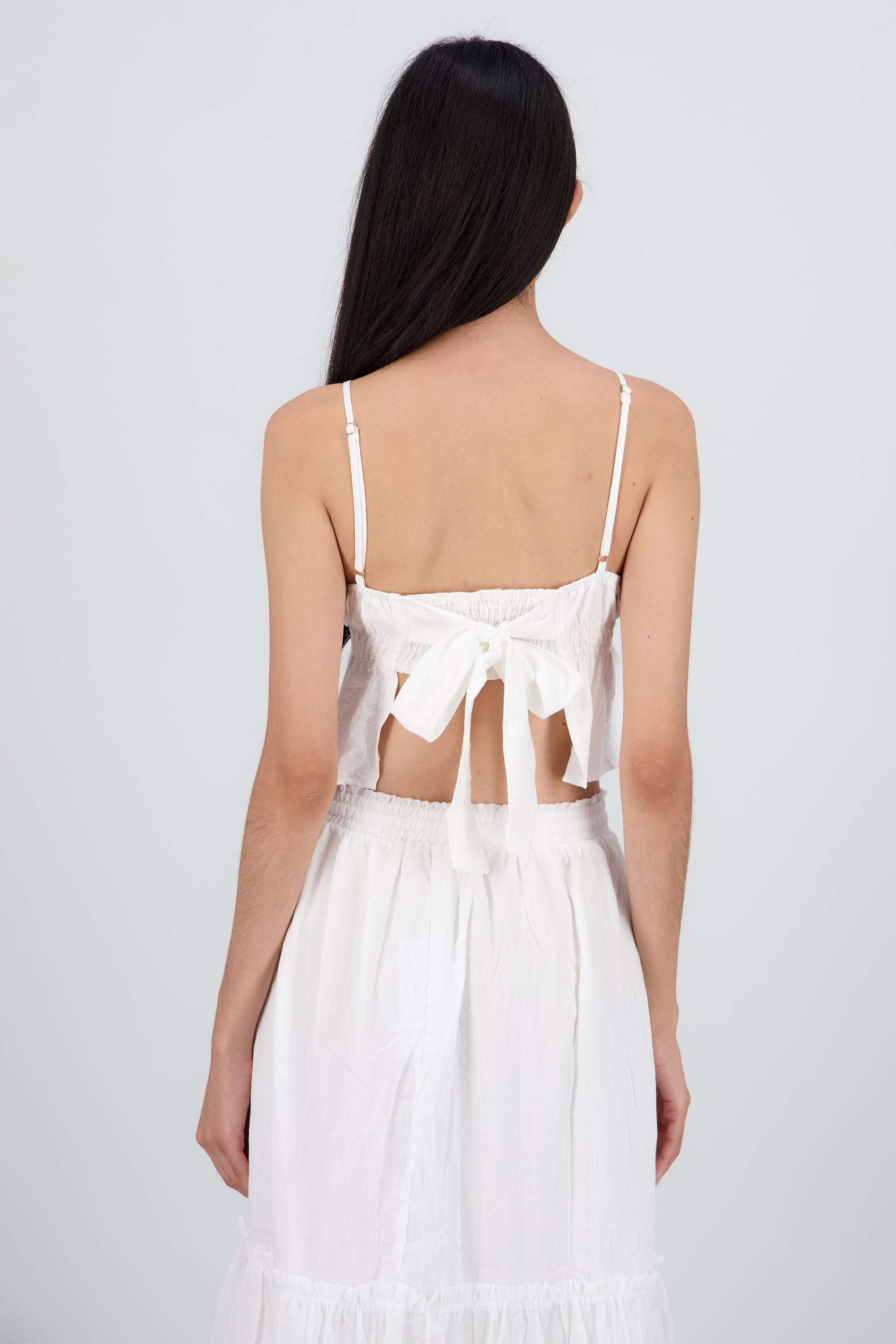 Top detalle frunce BLANCO