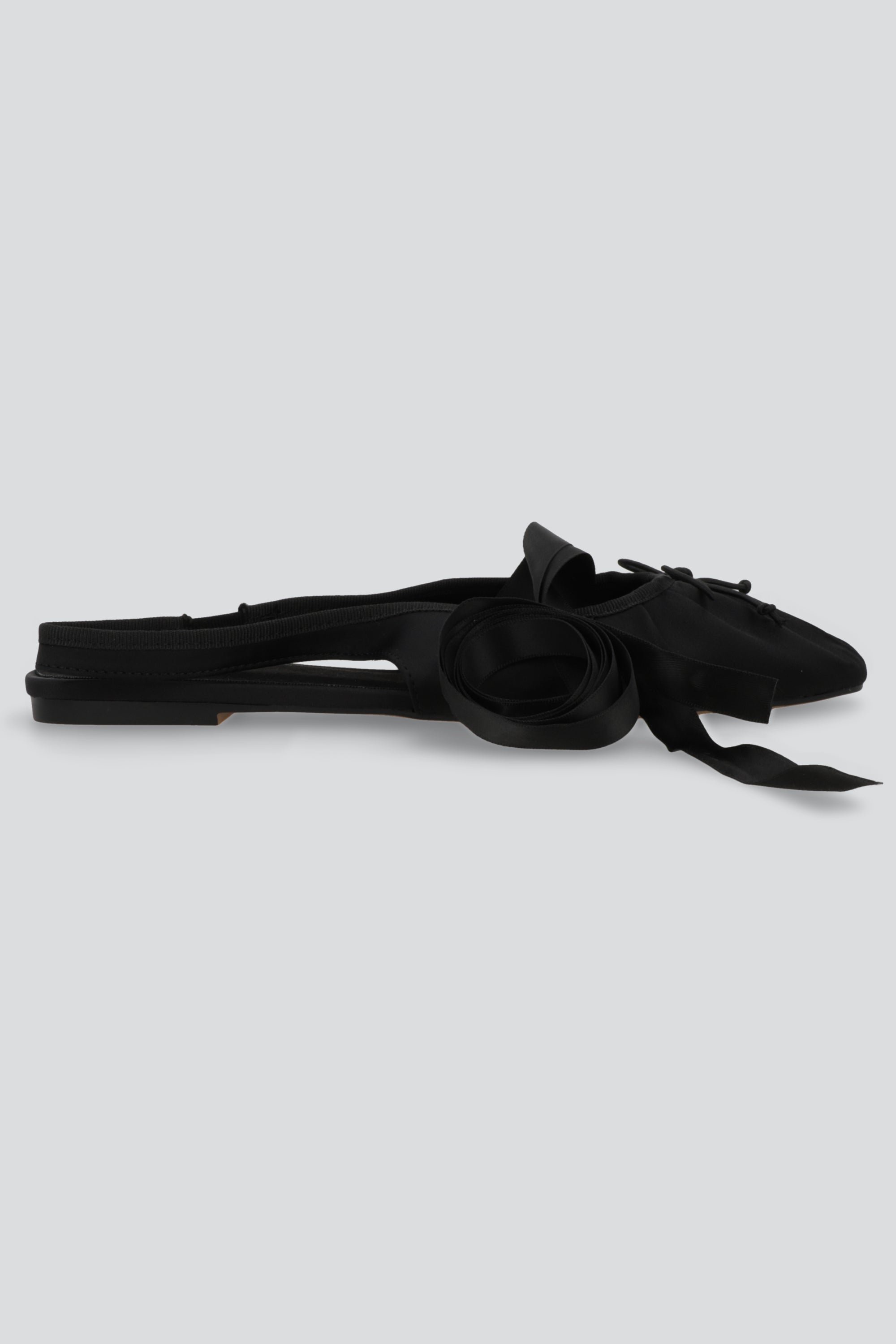 Ballerina slingback listones NEGRO