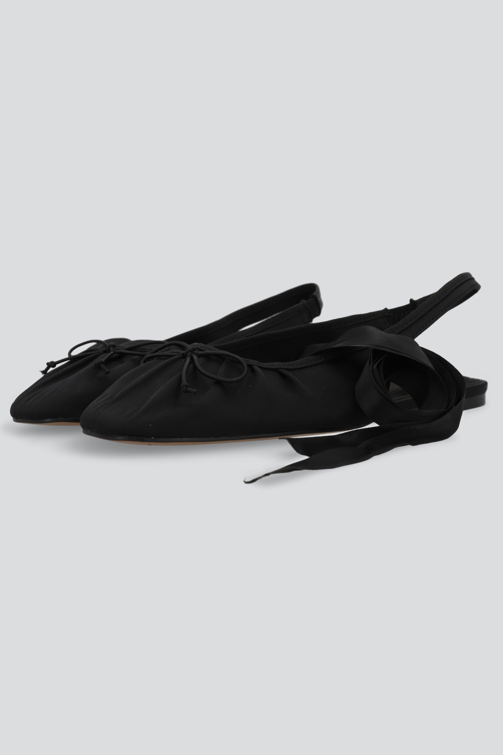Ballerina slingback listones NEGRO