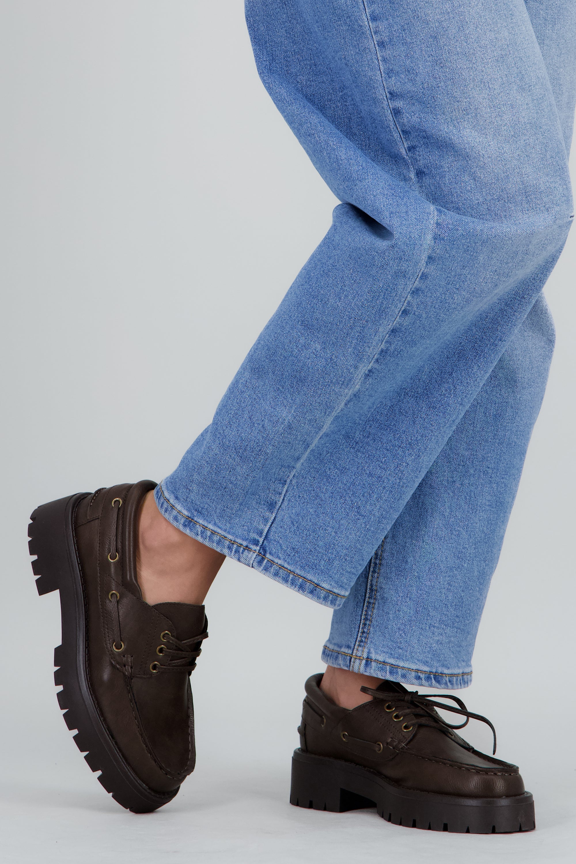 Mocasin estilo nautico chunky CAFE