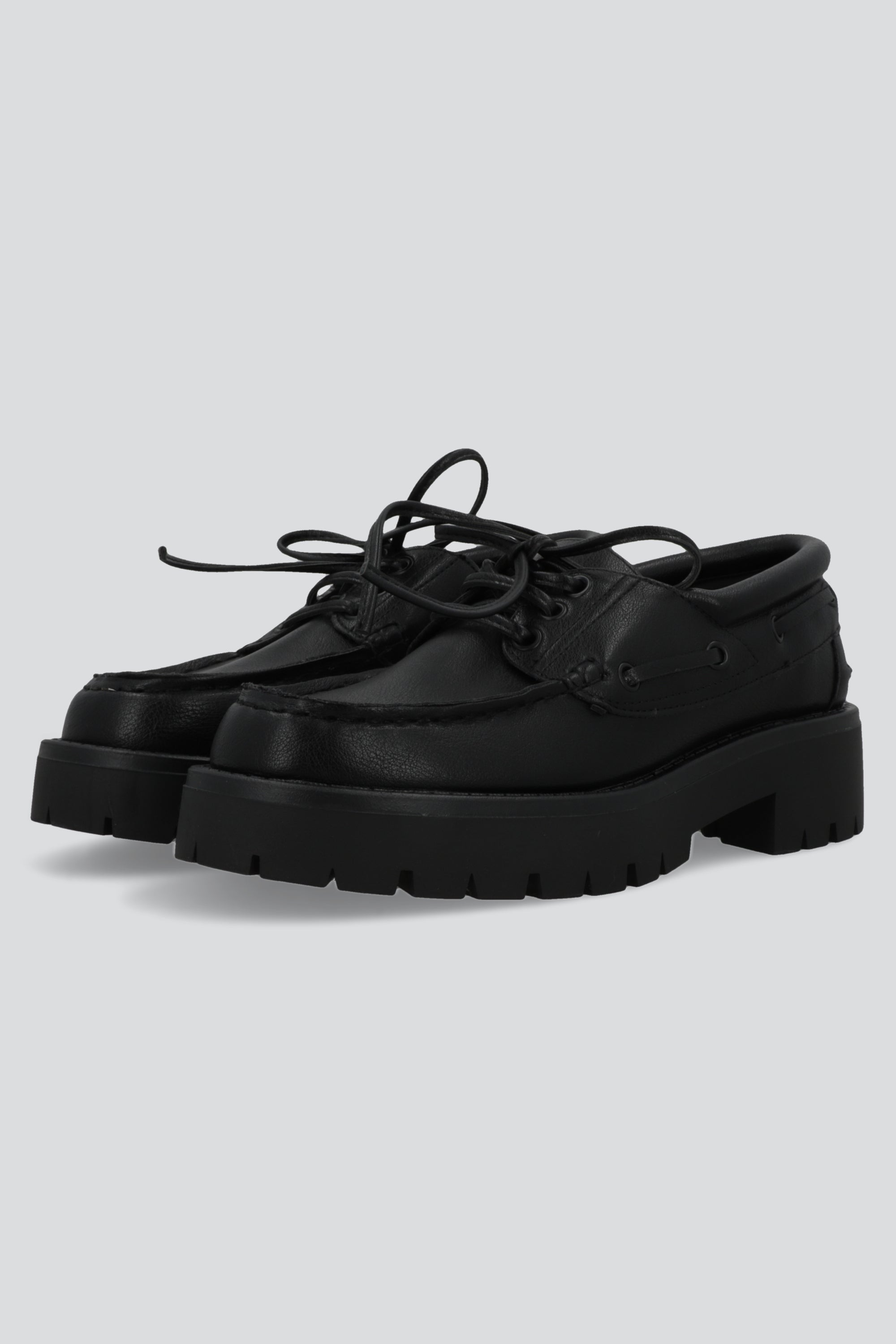 Mocasin estilo nautico chunky NEGRO