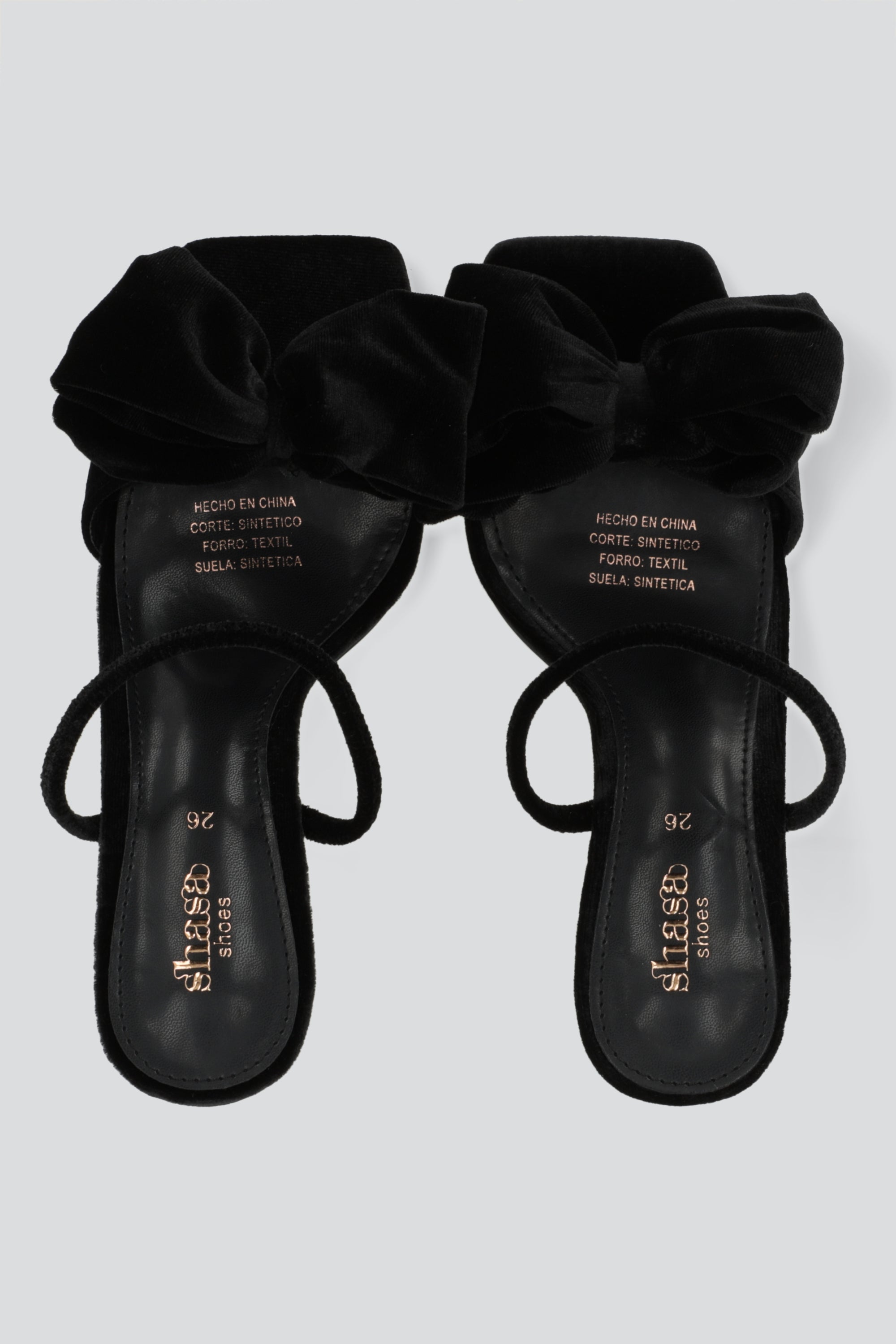 Tacon slingback moño peep toe NEGRO