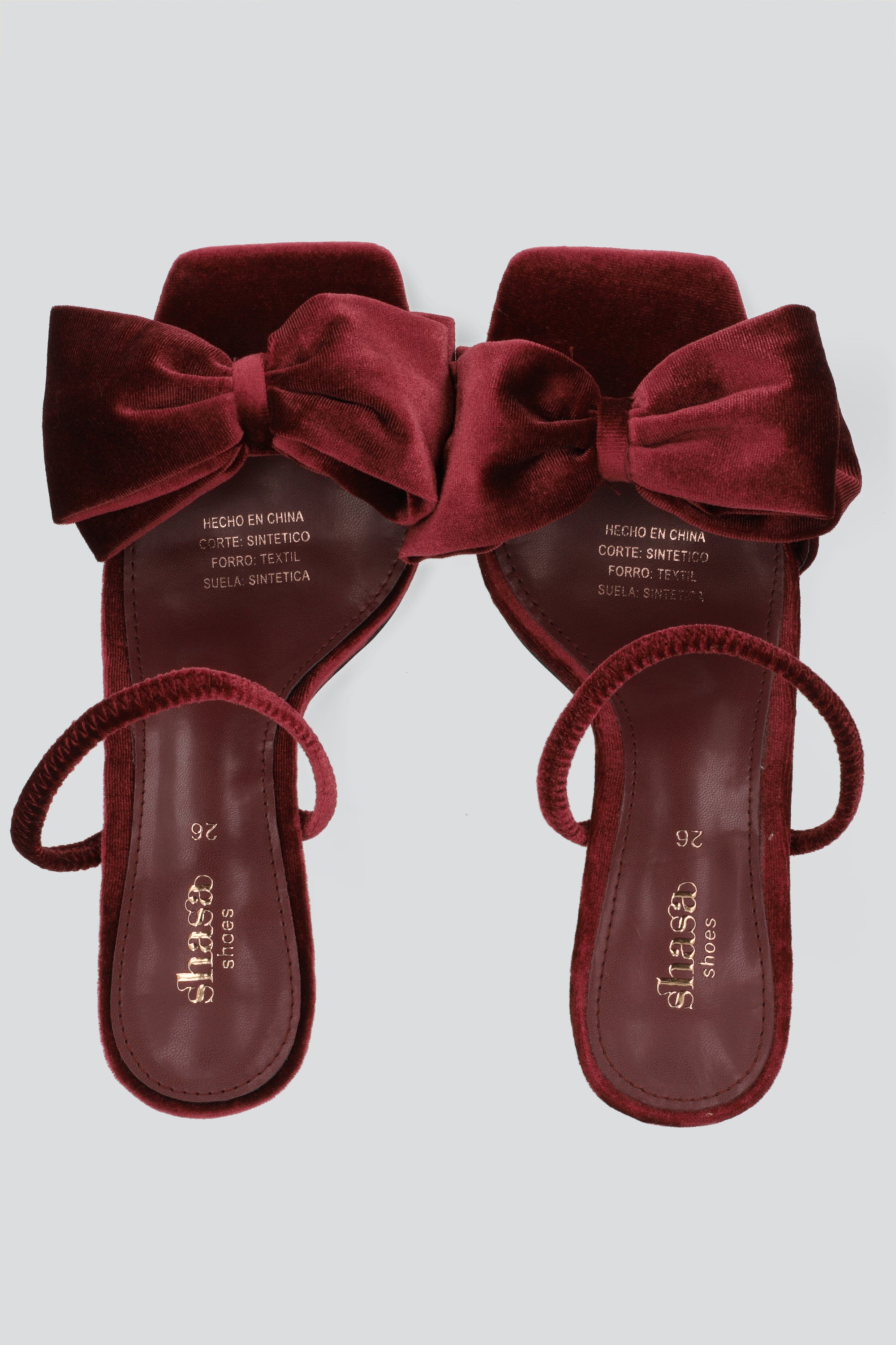 Tacon slingback moño peep toe VINO