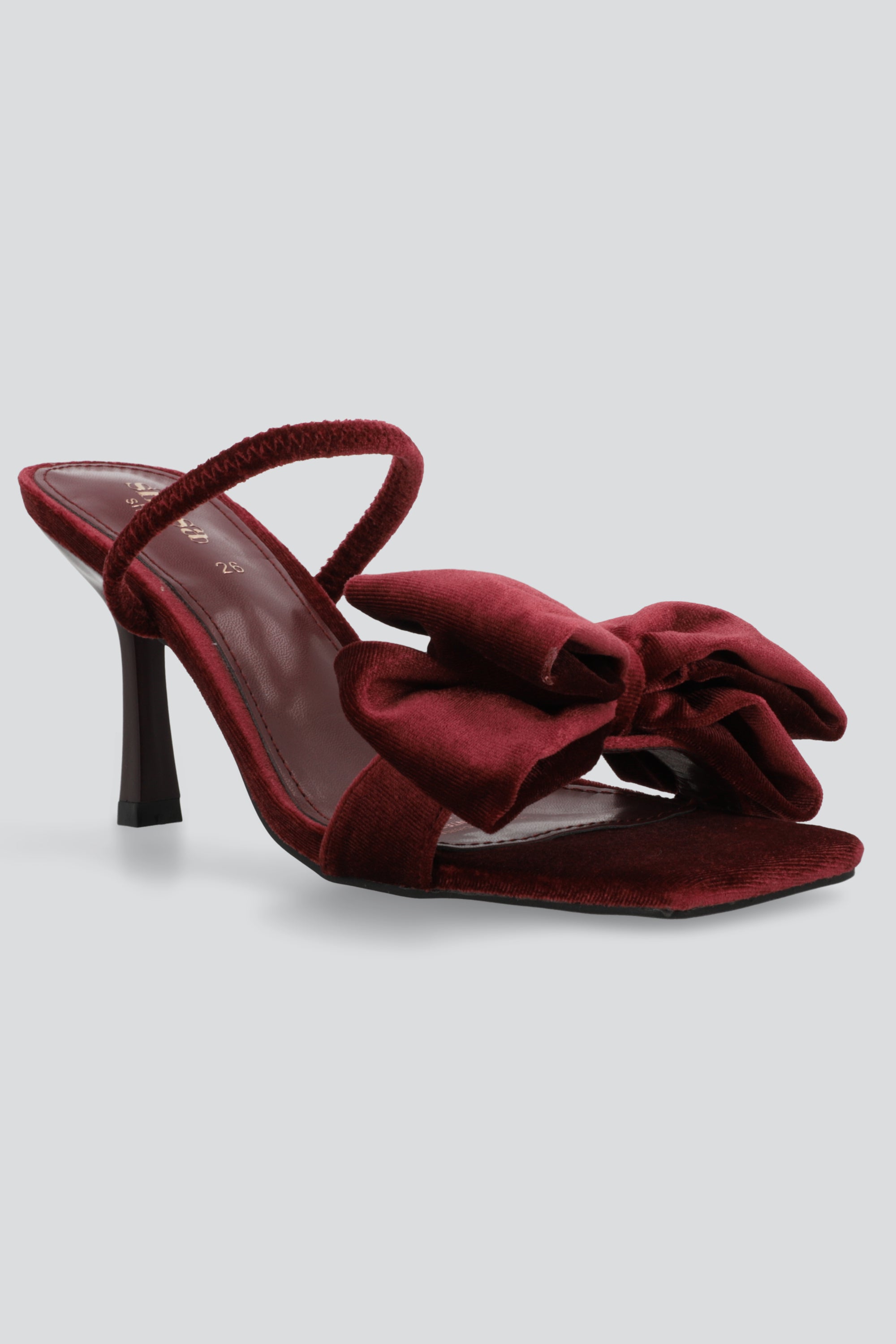 Tacon slingback moño peep toe VINO