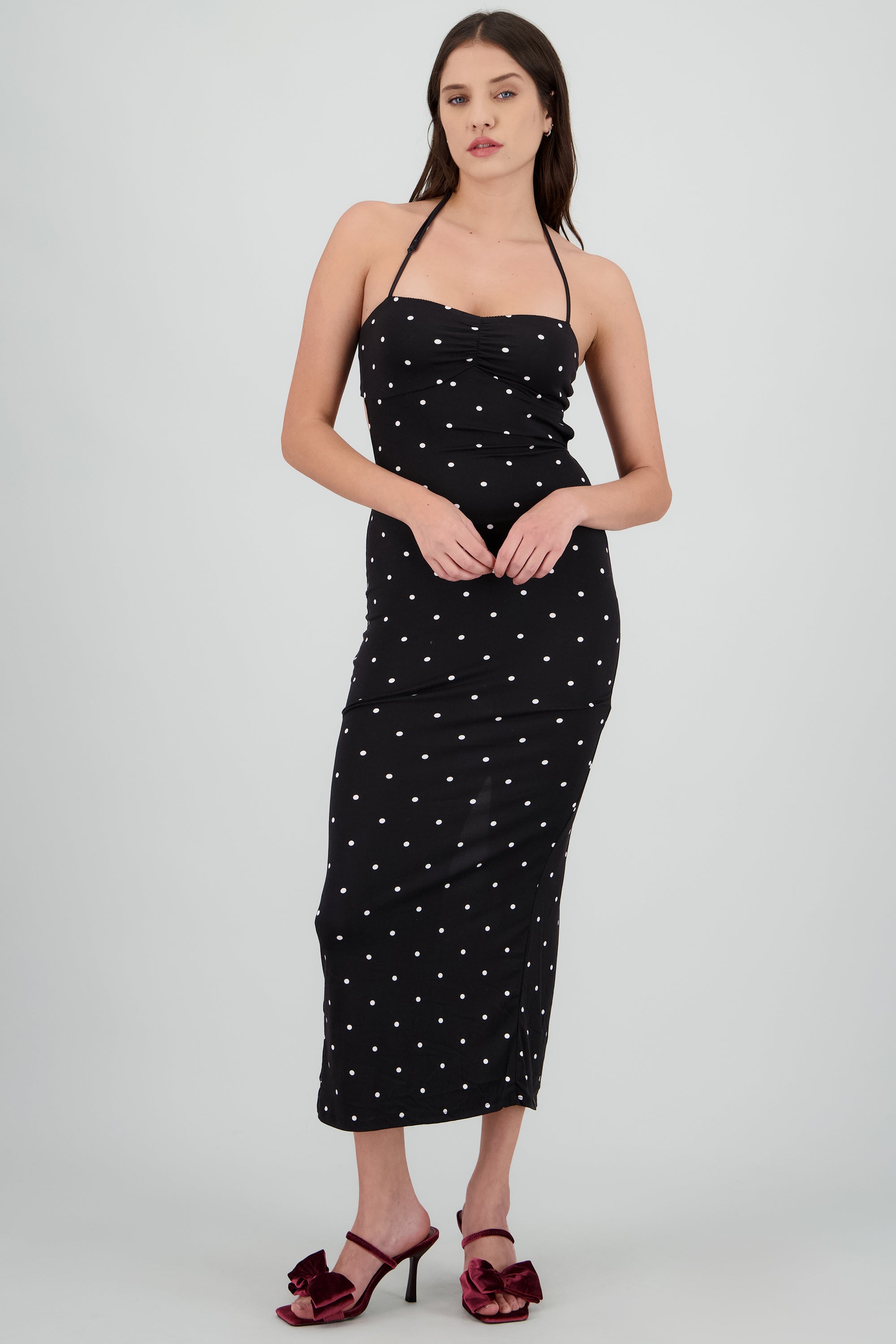 Tacon slingback moño peep toe VINO