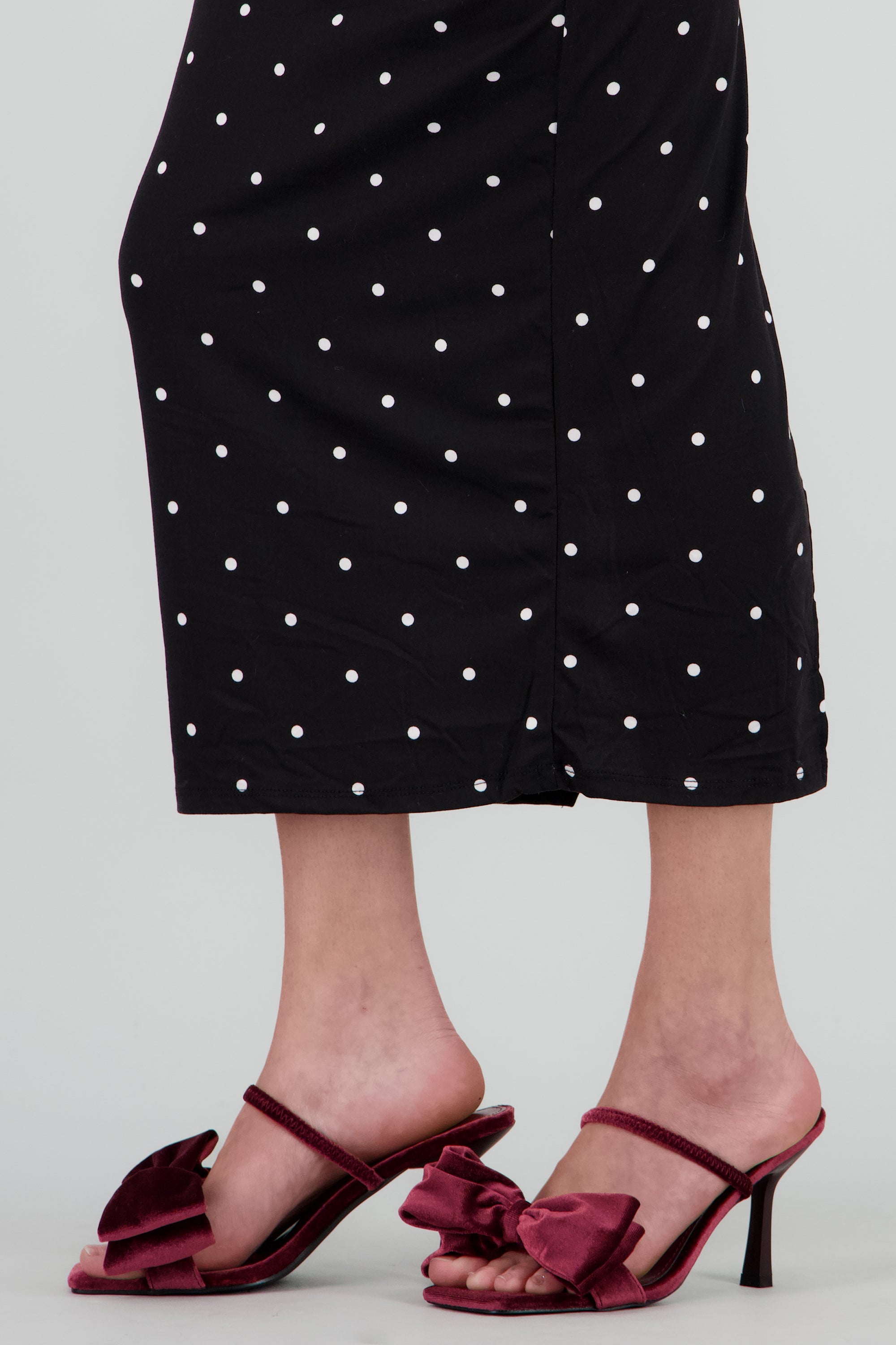 Tacon slingback moño peep toe VINO