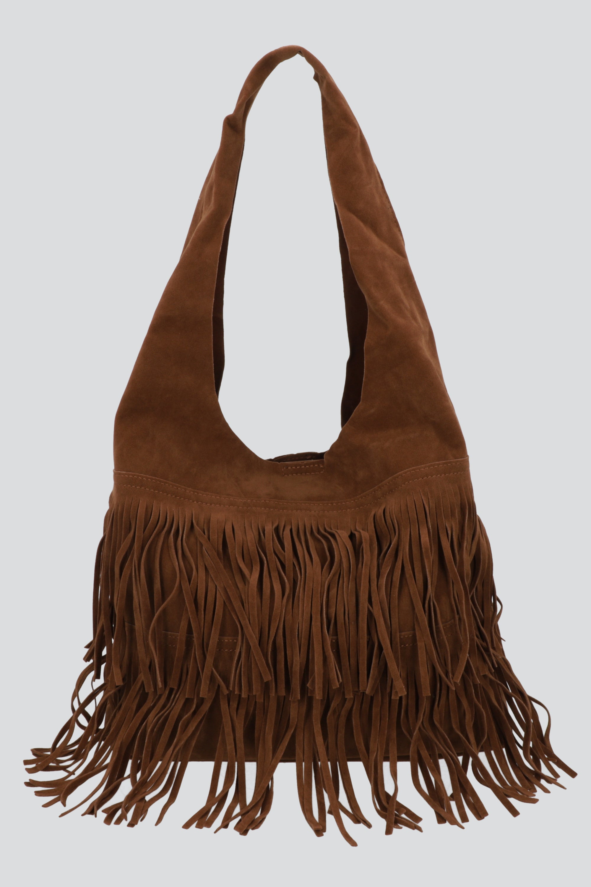 Bolsa Tote Doble Fila Flecos CAMELLO