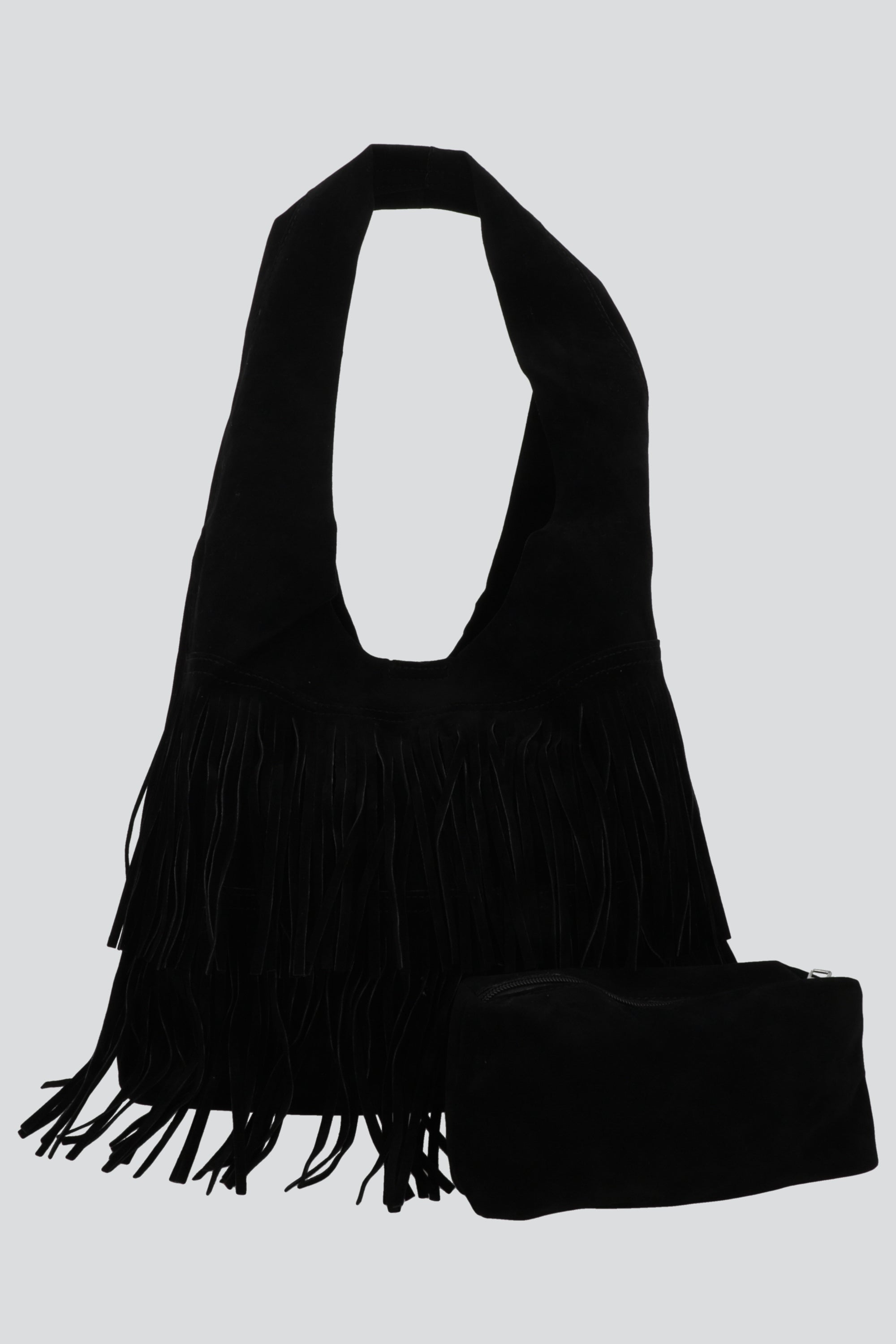 Bolsa Tote Doble Fila Flecos NEGRO