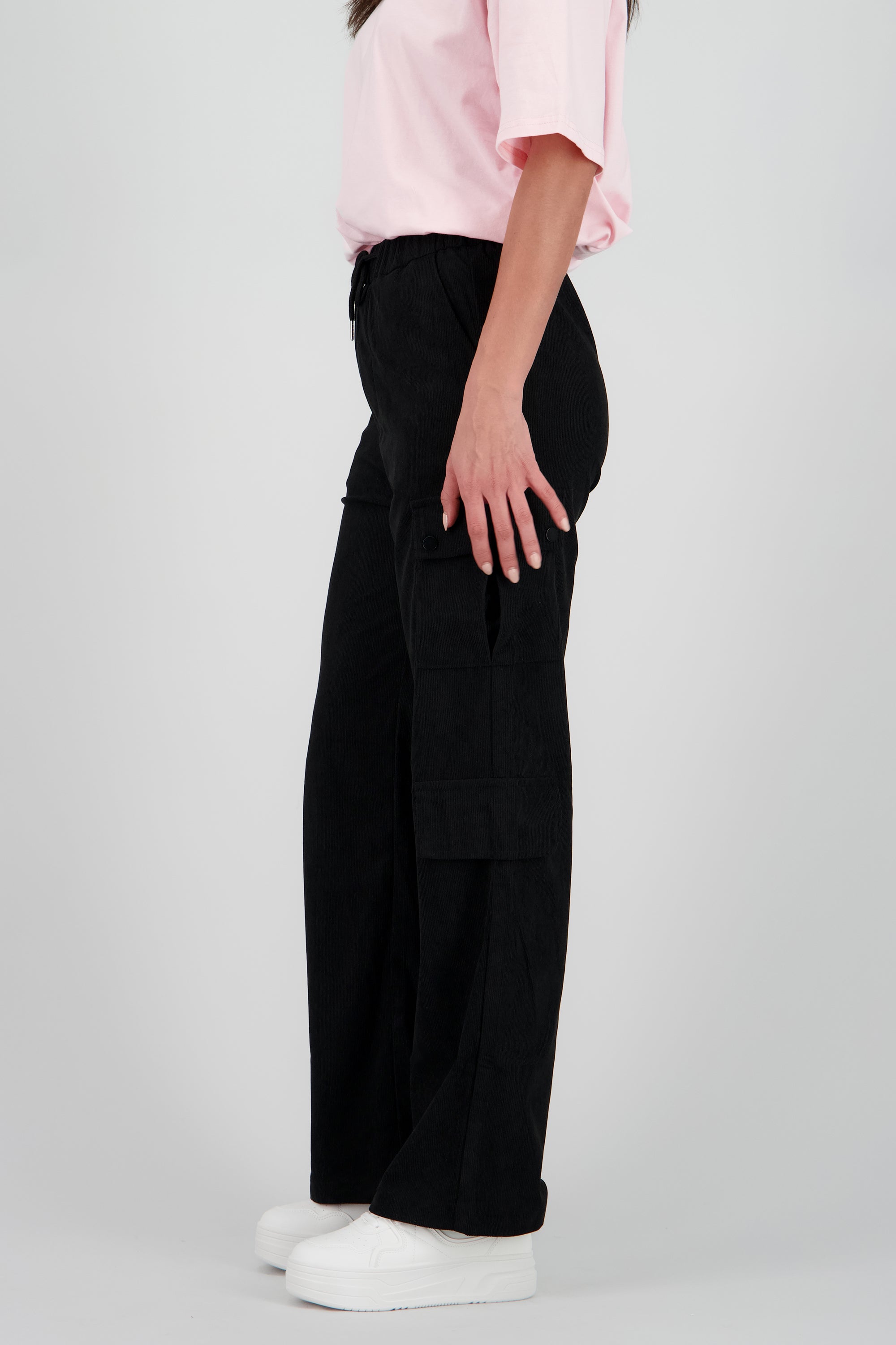 Pantalon recto detalle jareta NEGRO
