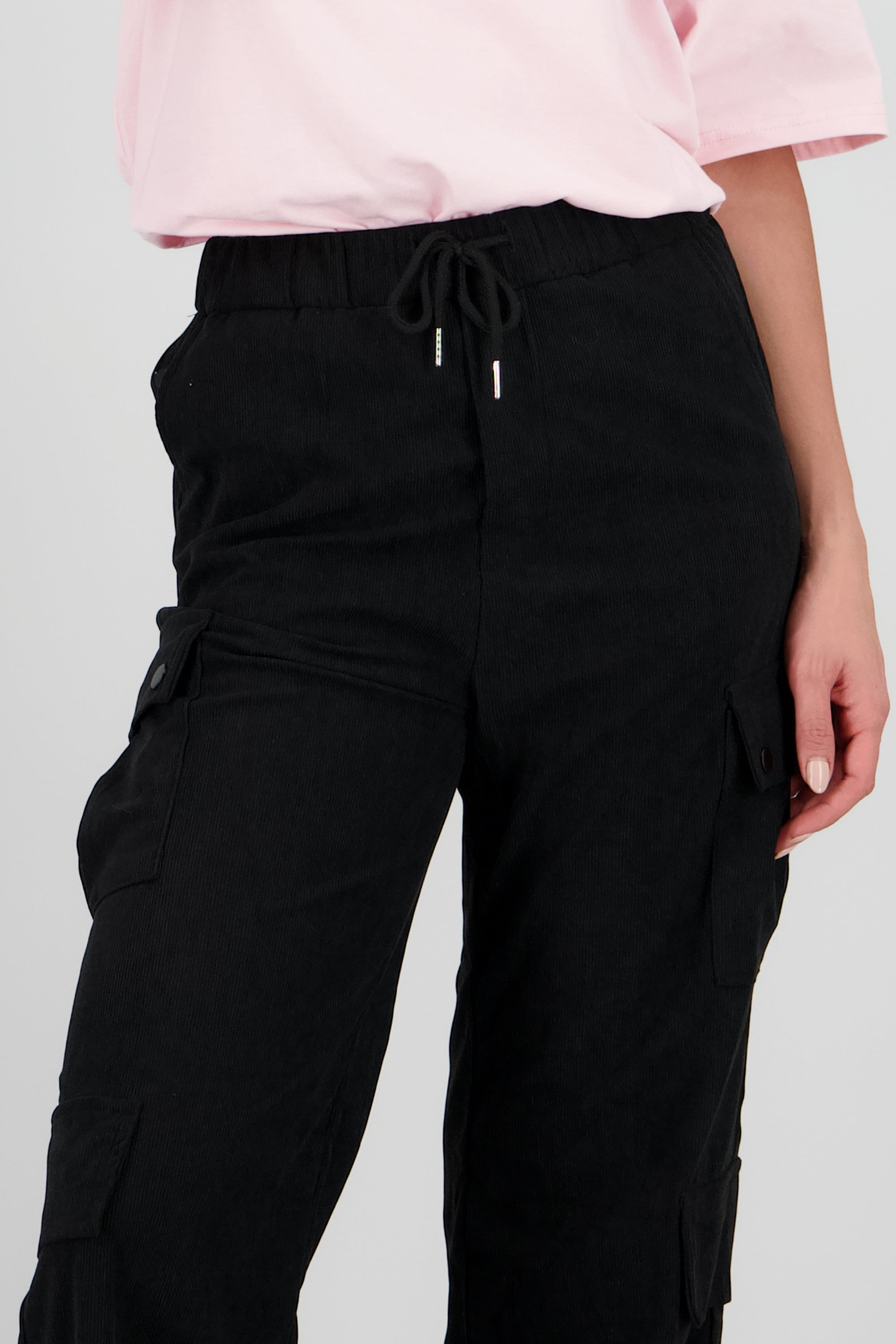Pantalon recto detalle jareta NEGRO