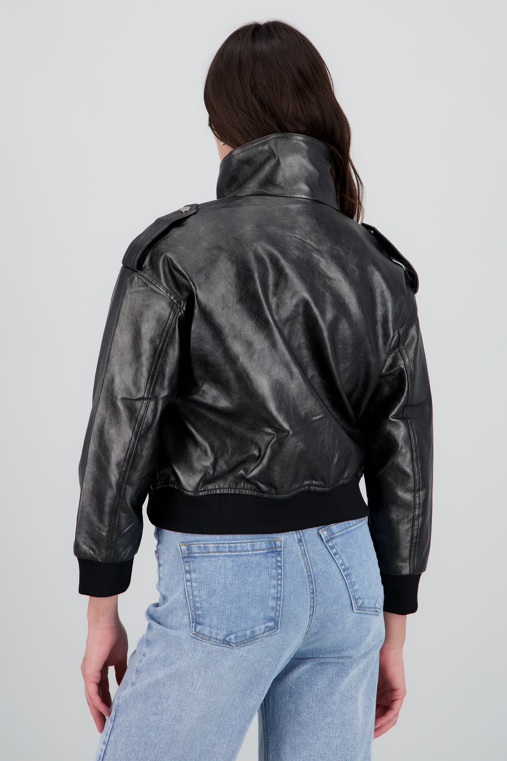 Chamarra bomber pu NEGRO