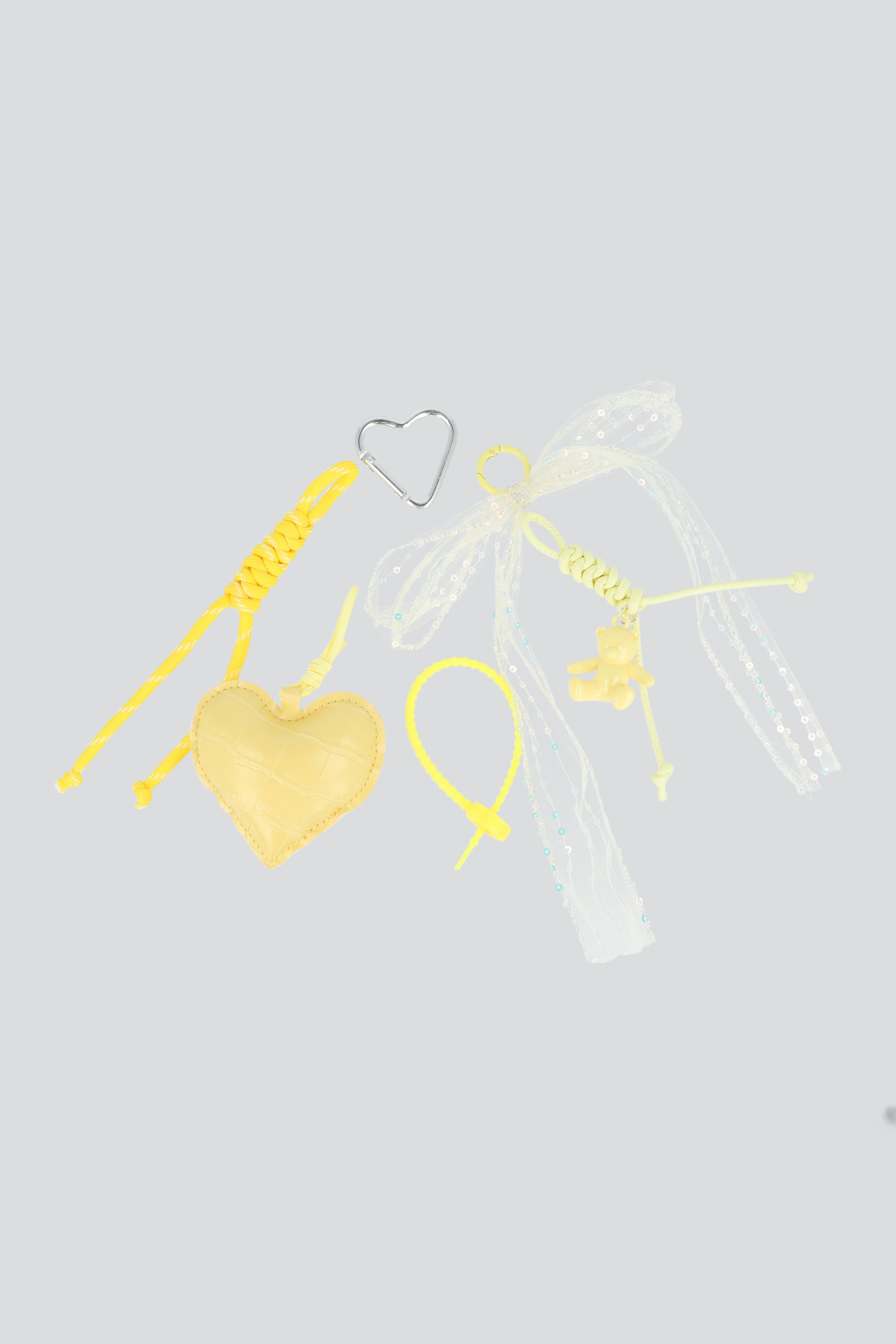 Llavero Charms Corazon Color AMARILLO
