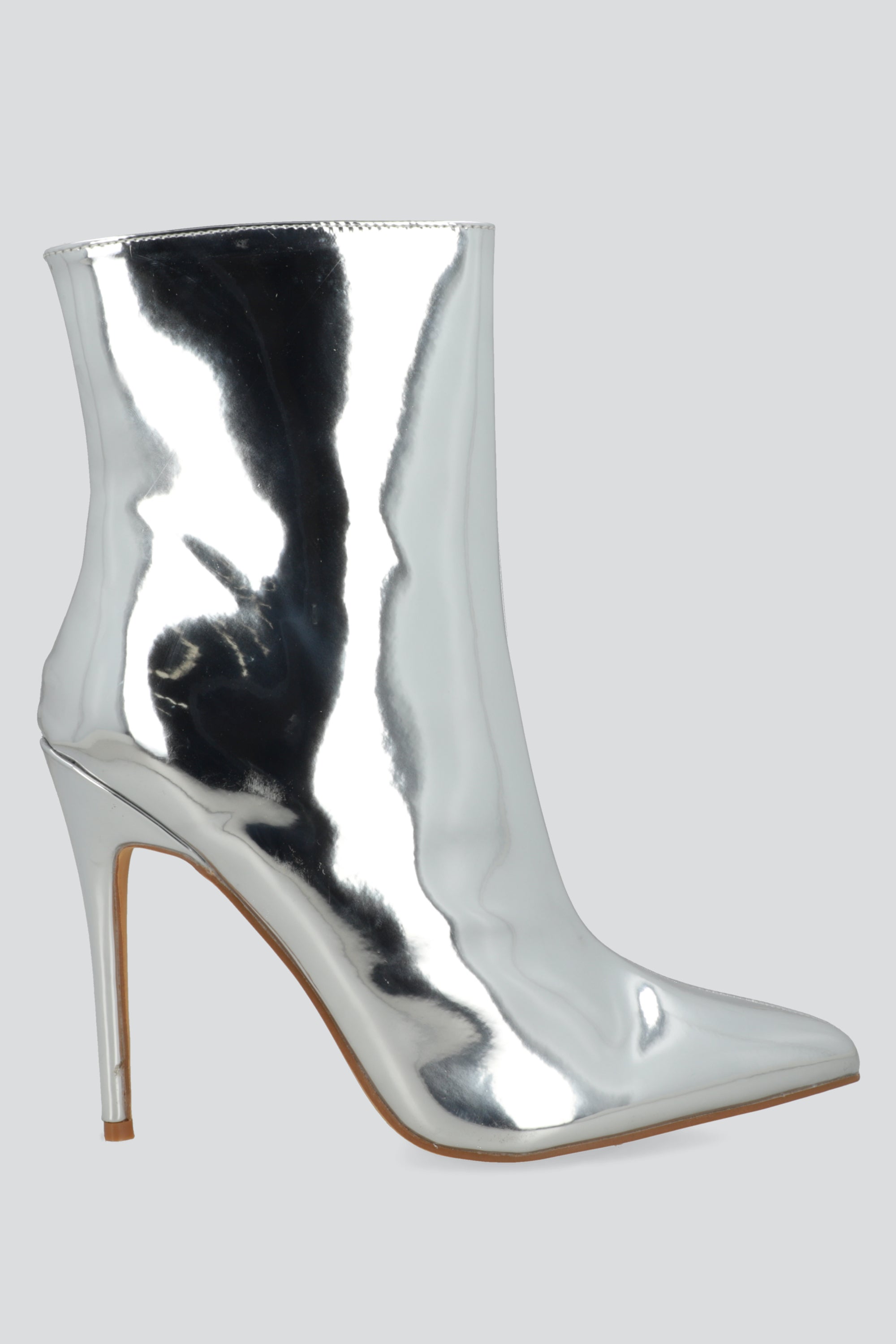 Botin pointy metalico PLATA