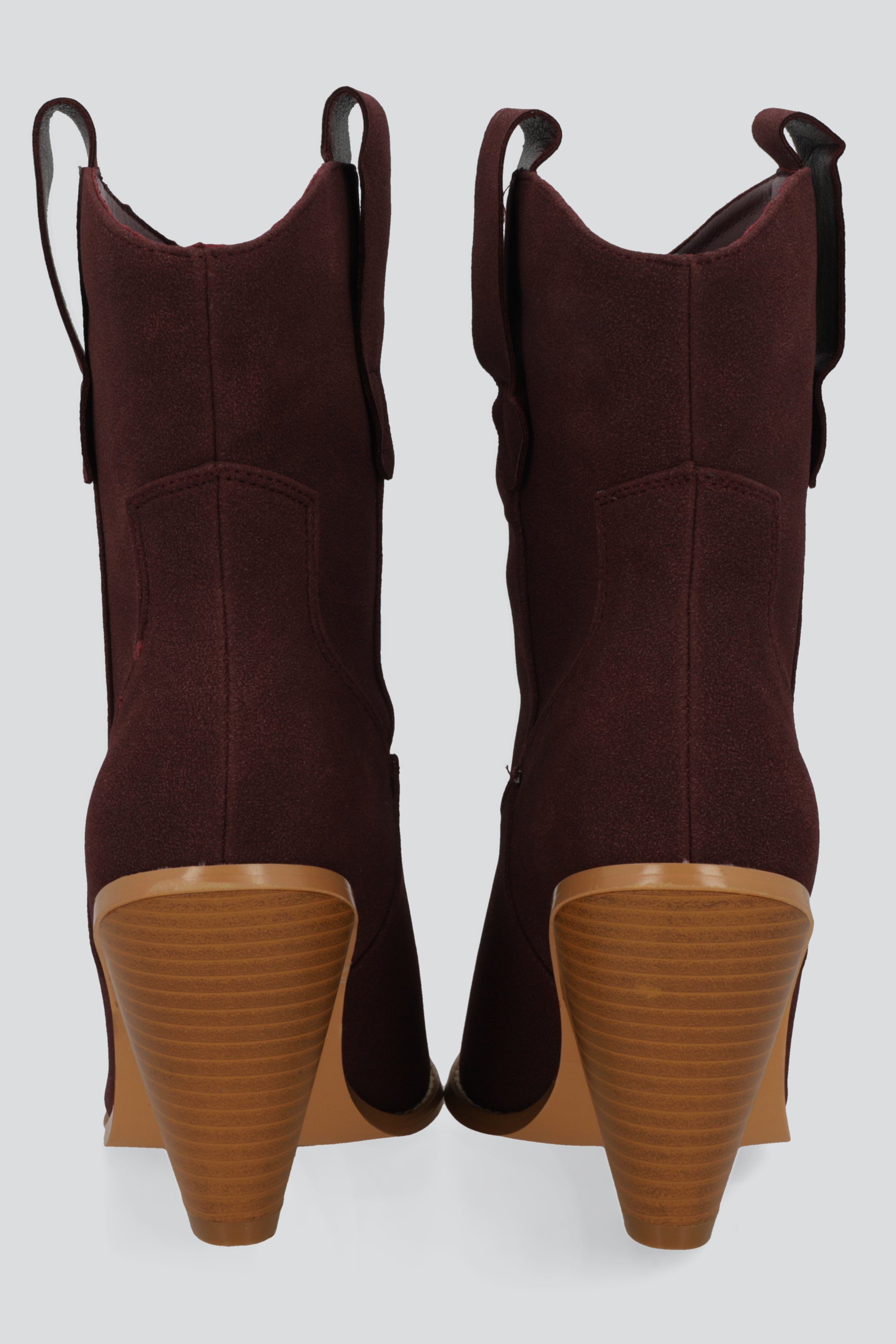 Botin vaquero clasico detalle metal VINO