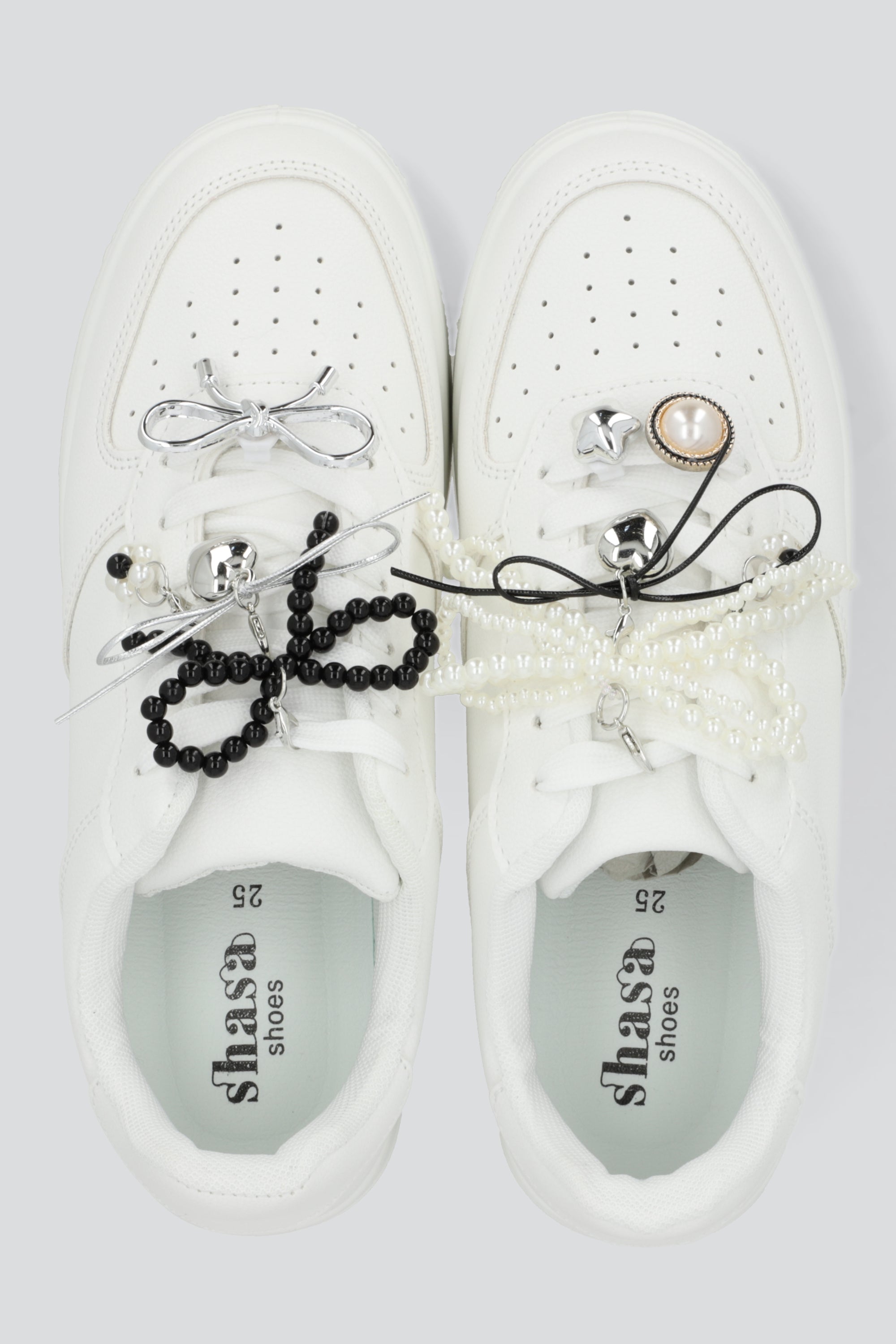 Shoe Multicharms Moño Perlas NEGRO