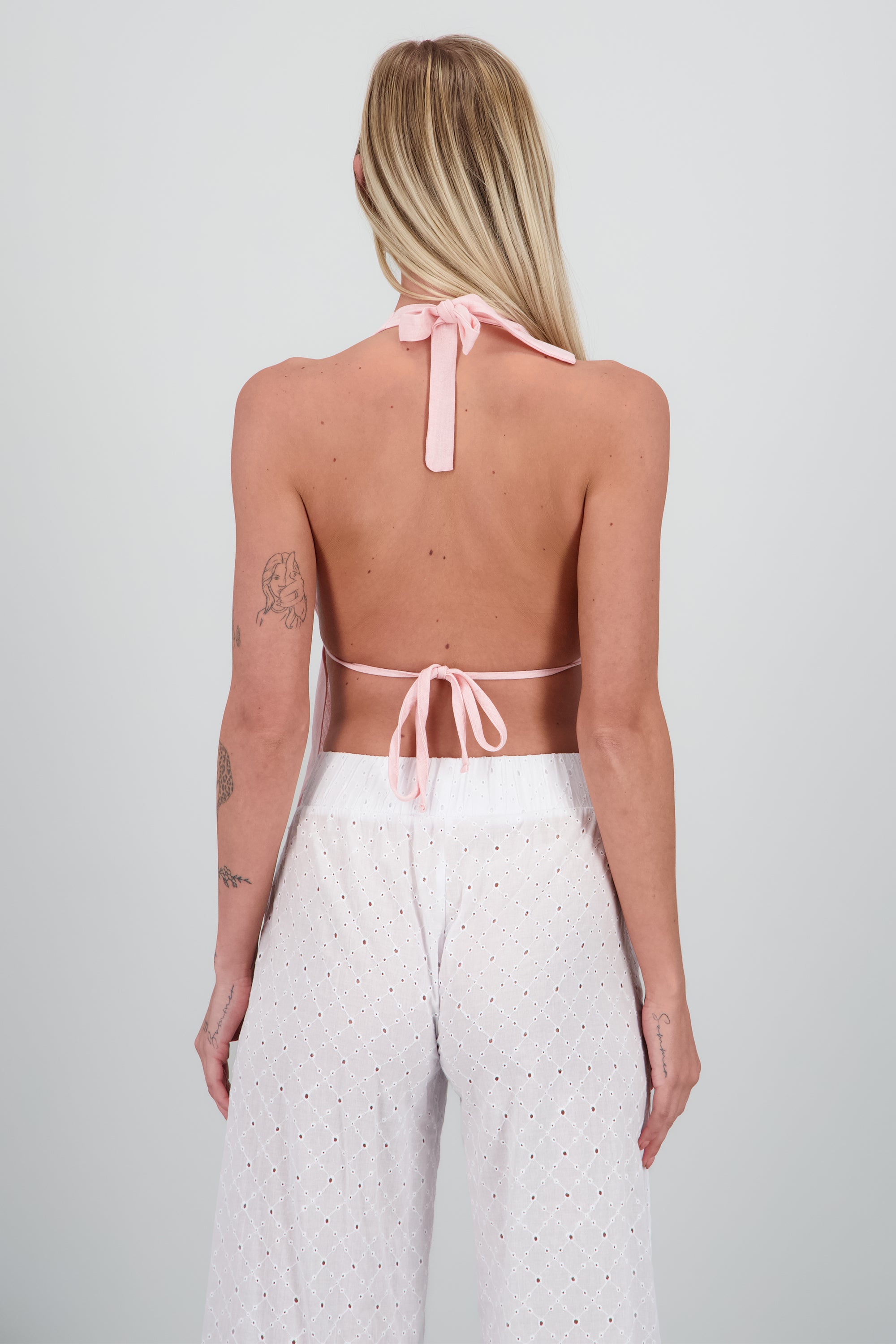 Top halter espalda descubierta ROSA PASTEL