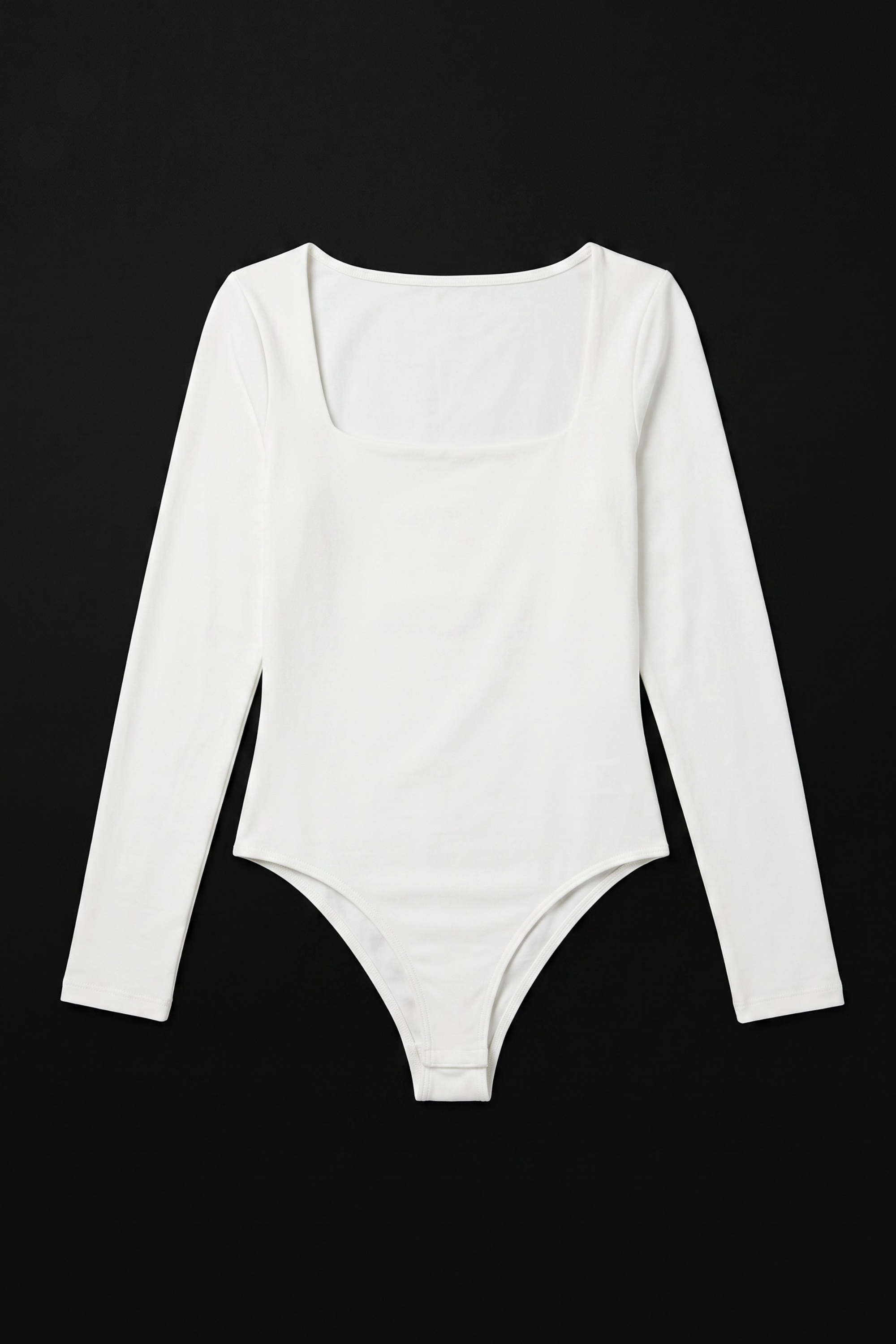 Body escote cuadrado manga larga BLANCO
