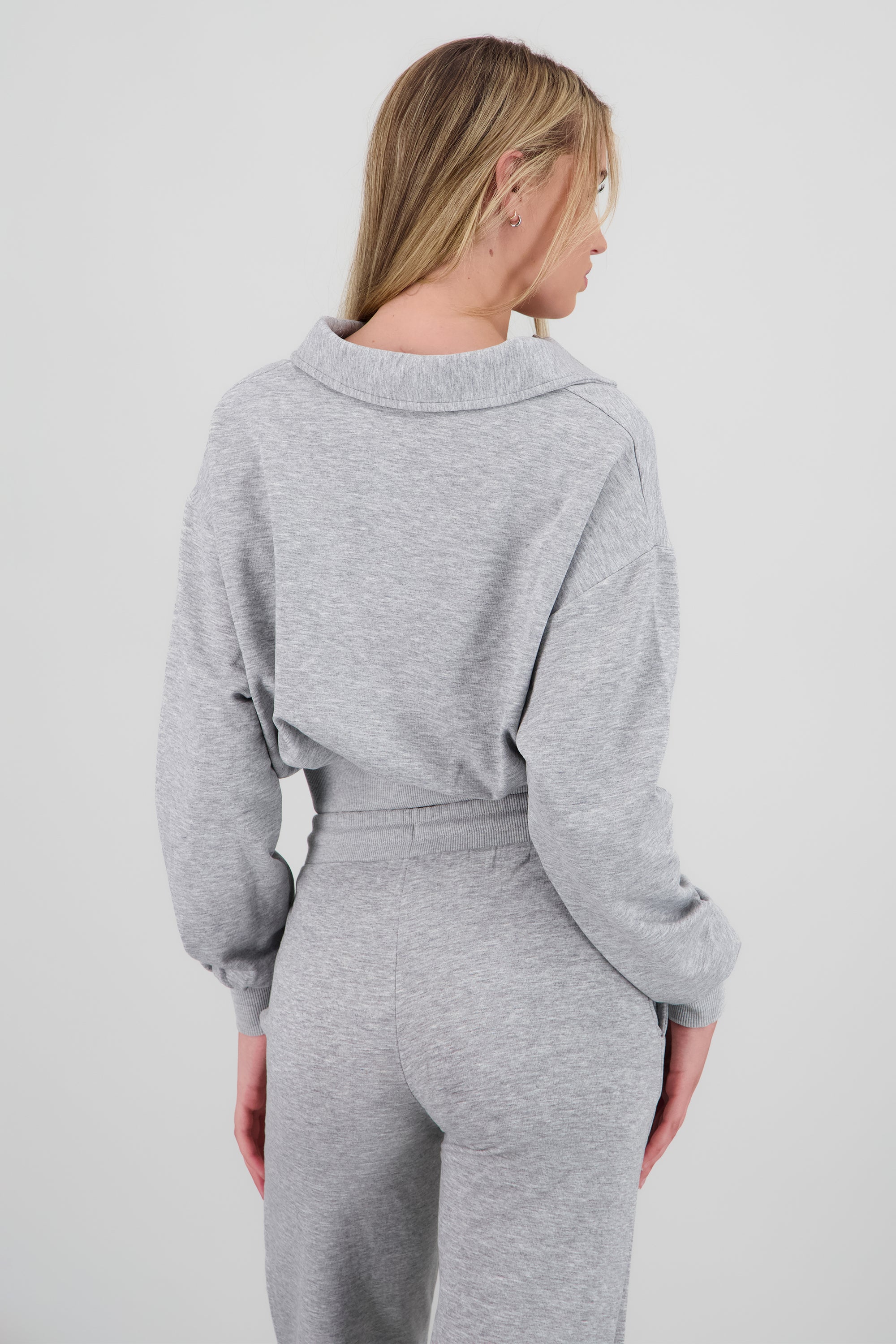Sudadera cuello polo Nueva York GRIS JASPE