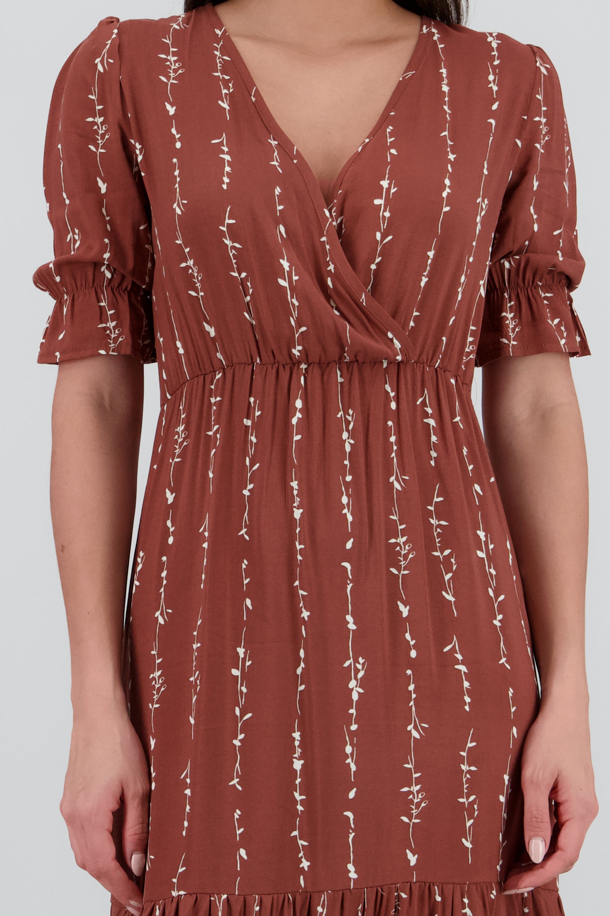 Vestido midi manga 3/4 CAFE