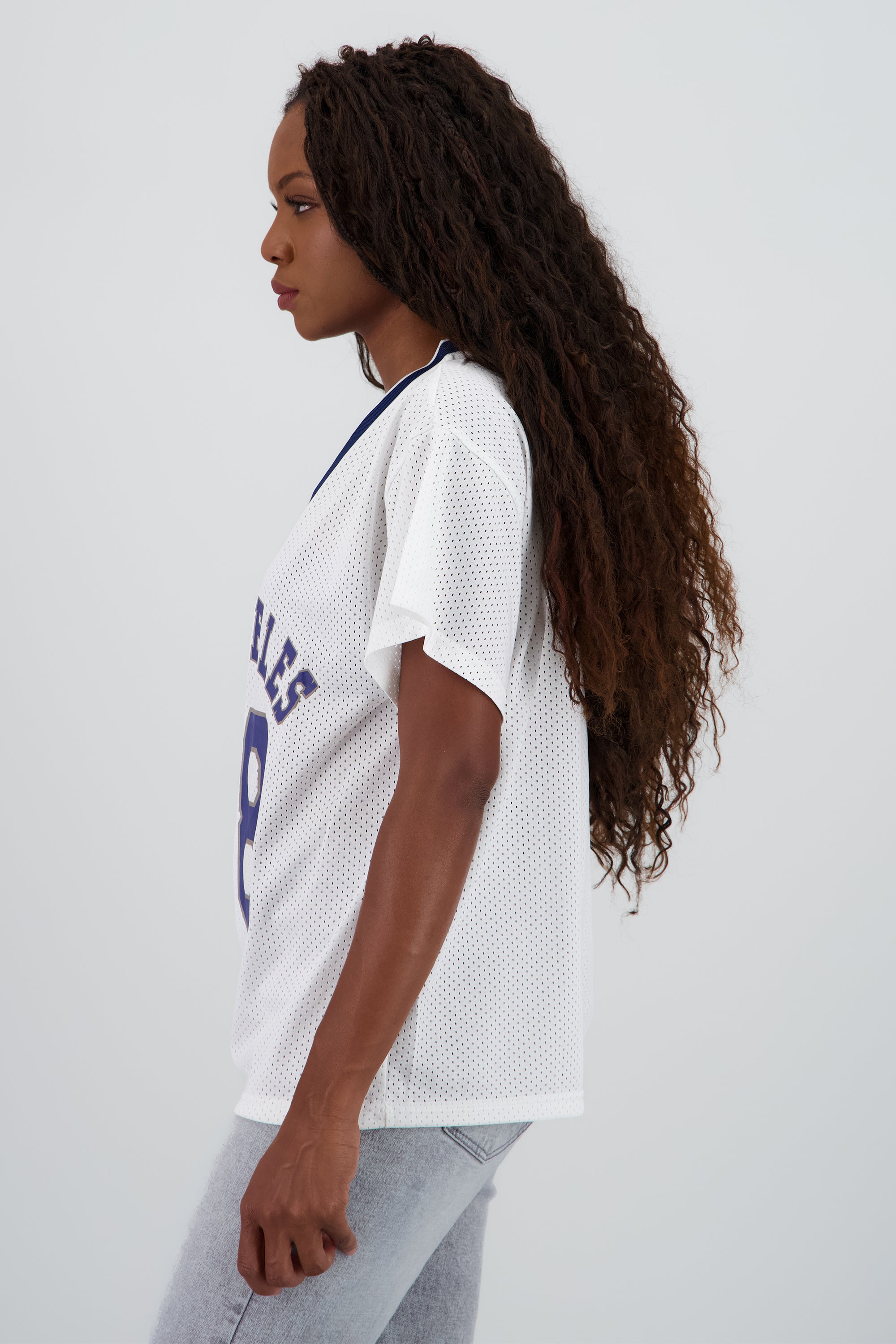 Playera tipo jersey Los Angeles CREMA