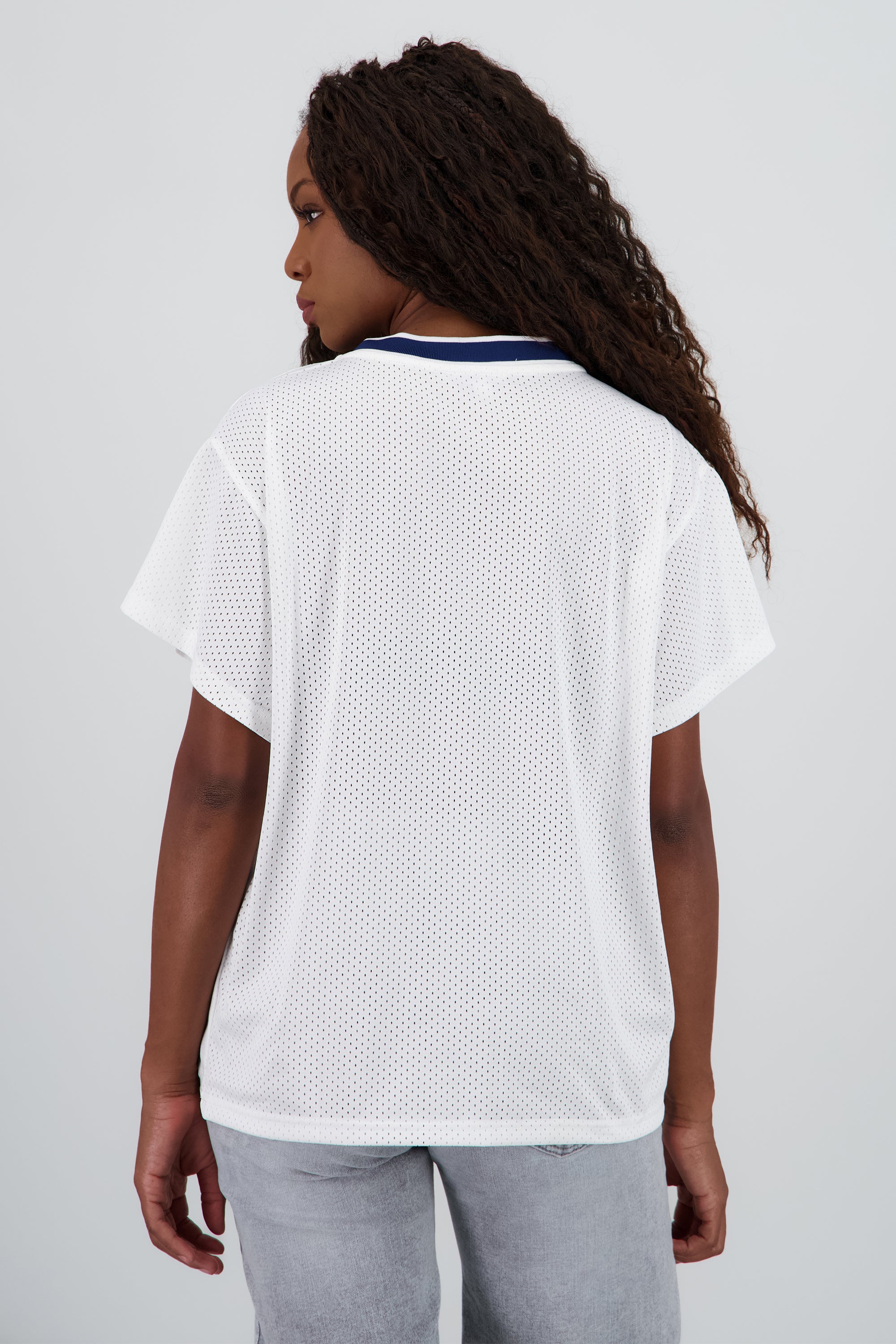 Playera tipo jersey Los Angeles CREMA