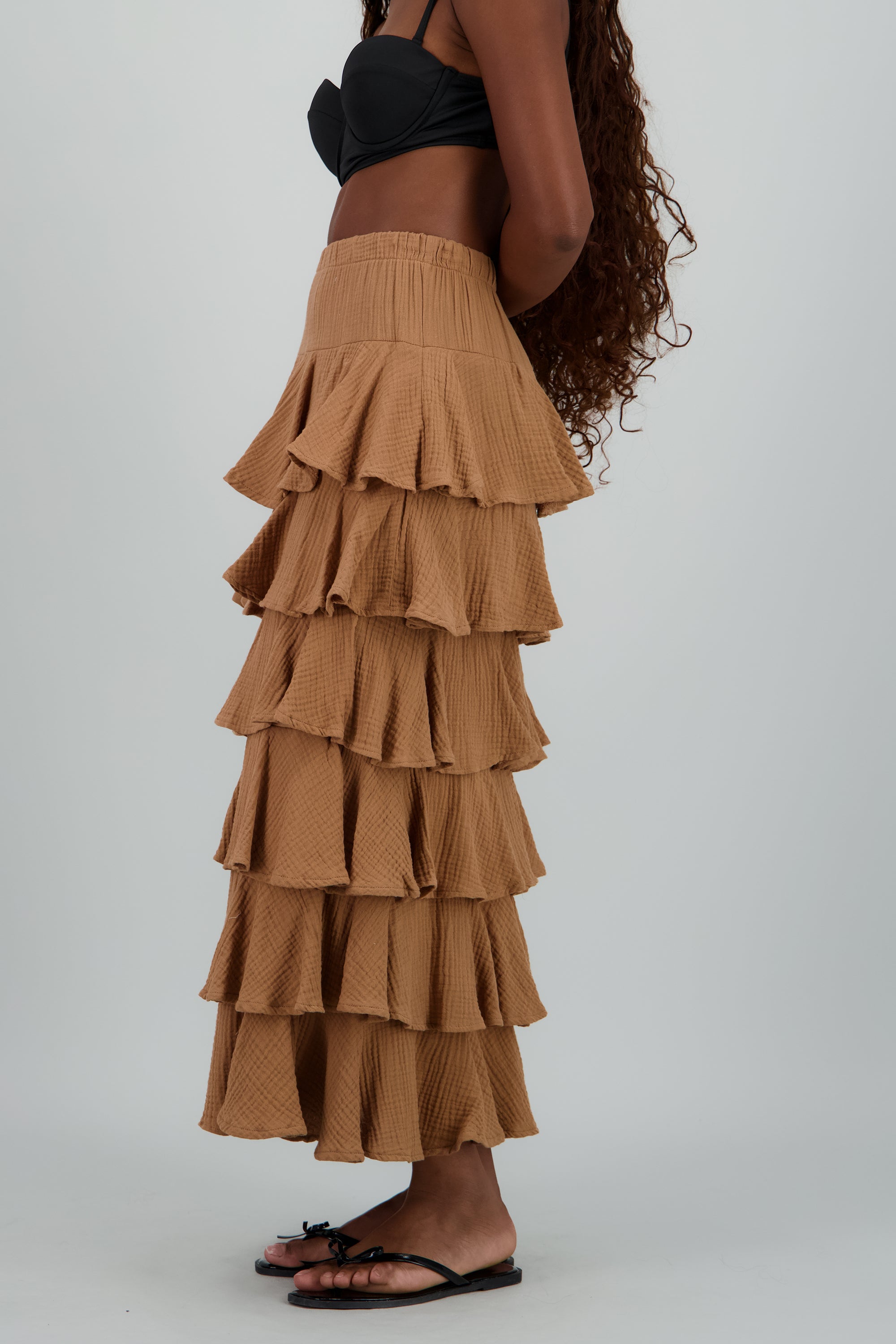 Falda maxi olanes ligera CAFE