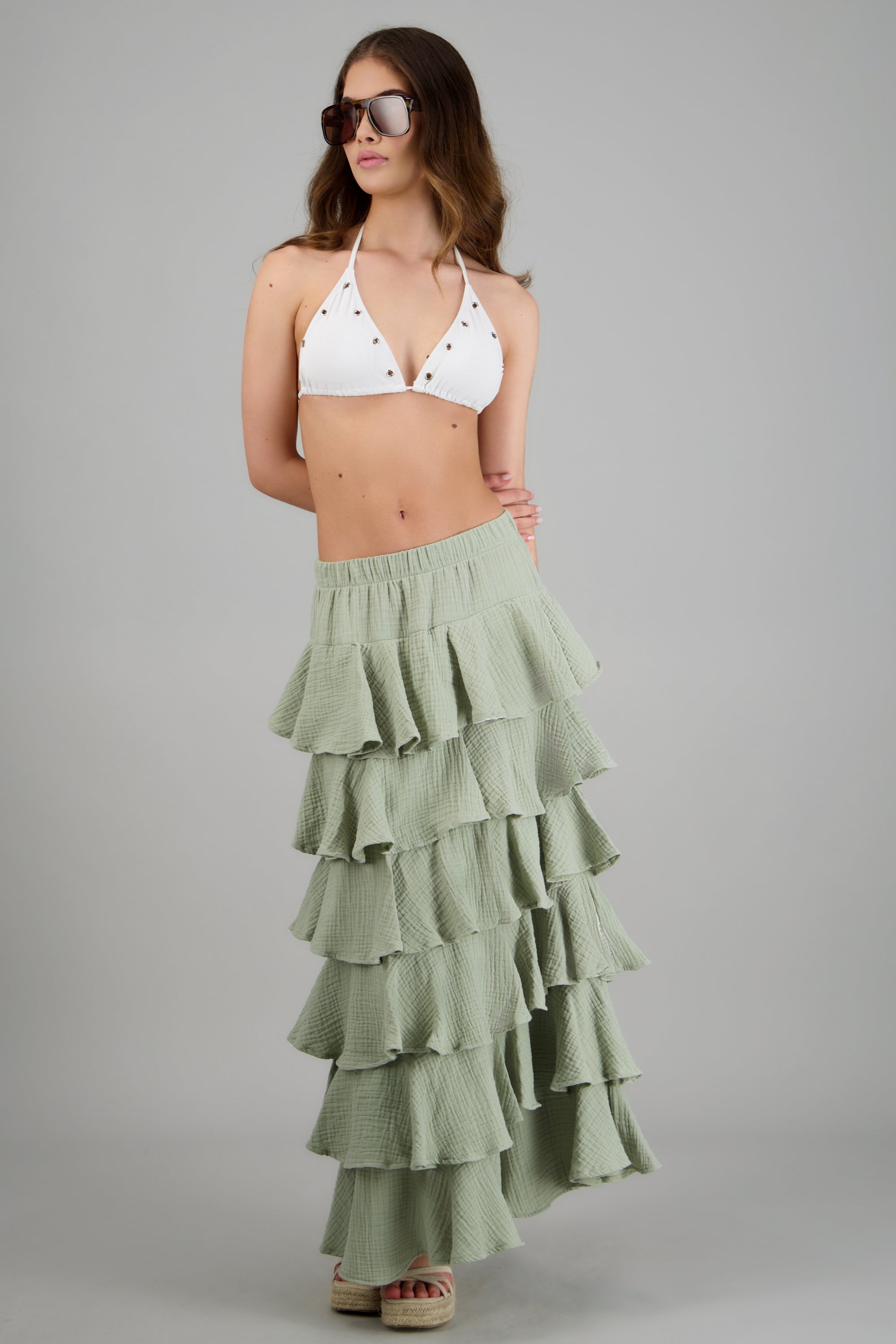 Falda maxi olanes ligera JADE