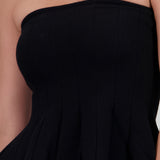 Top strapless peplum