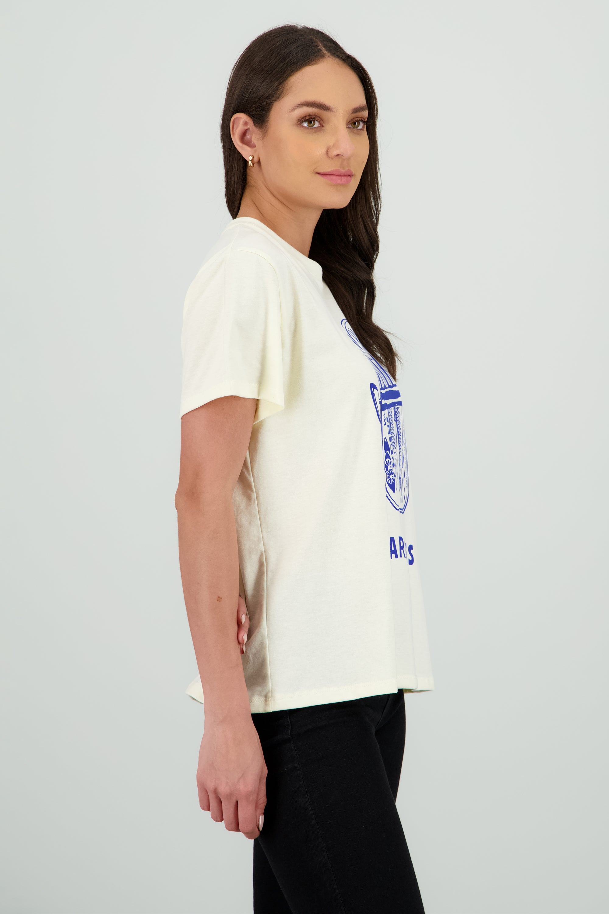 Playera estampado sardinas HUESO