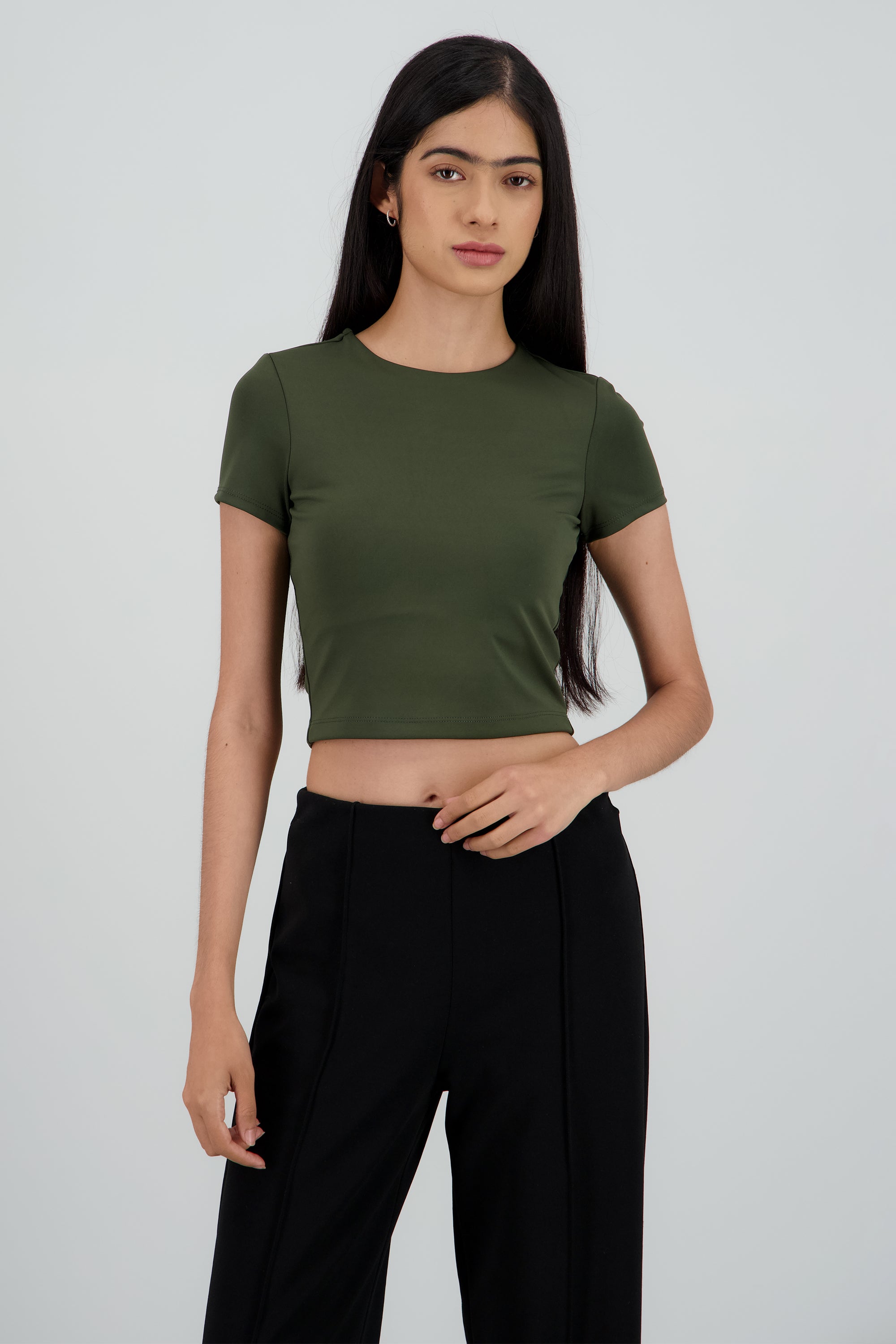 Crop top manga corta OLIVO