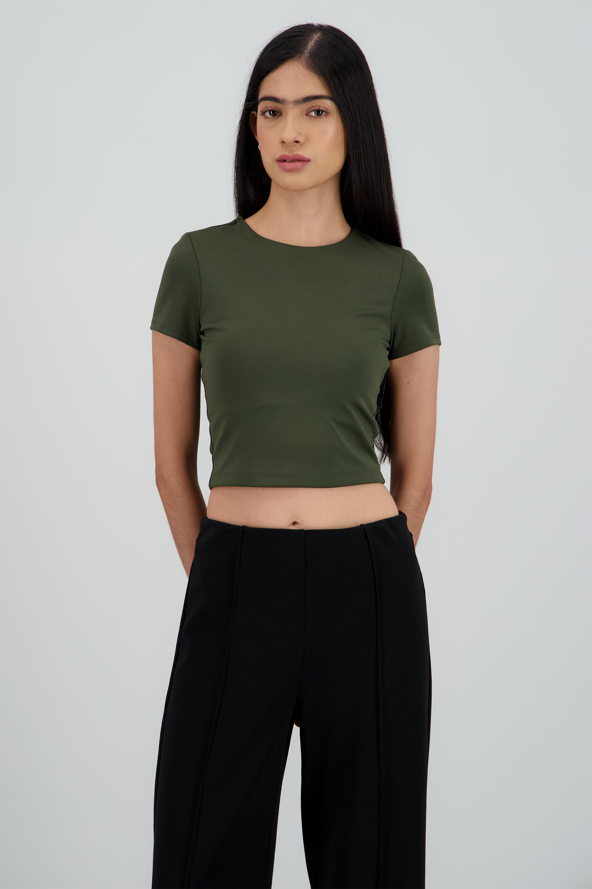 Crop top manga corta OLIVO