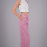Pantalón Wide Leg Cintura Alta Fruncida
