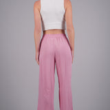 Pantalón Wide Leg Cintura Alta Fruncida