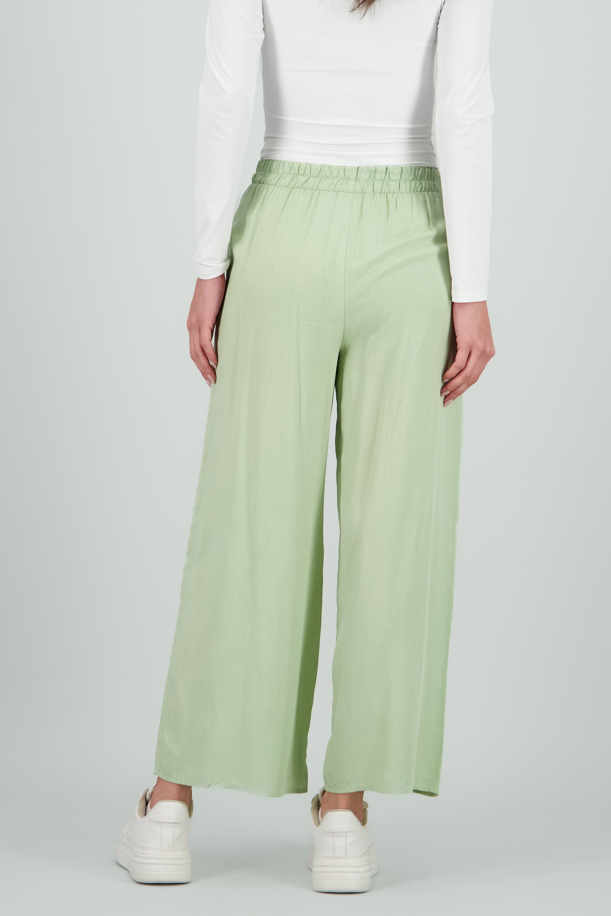 Pantalón Wide Leg Cintura Alta Fruncida SAGE