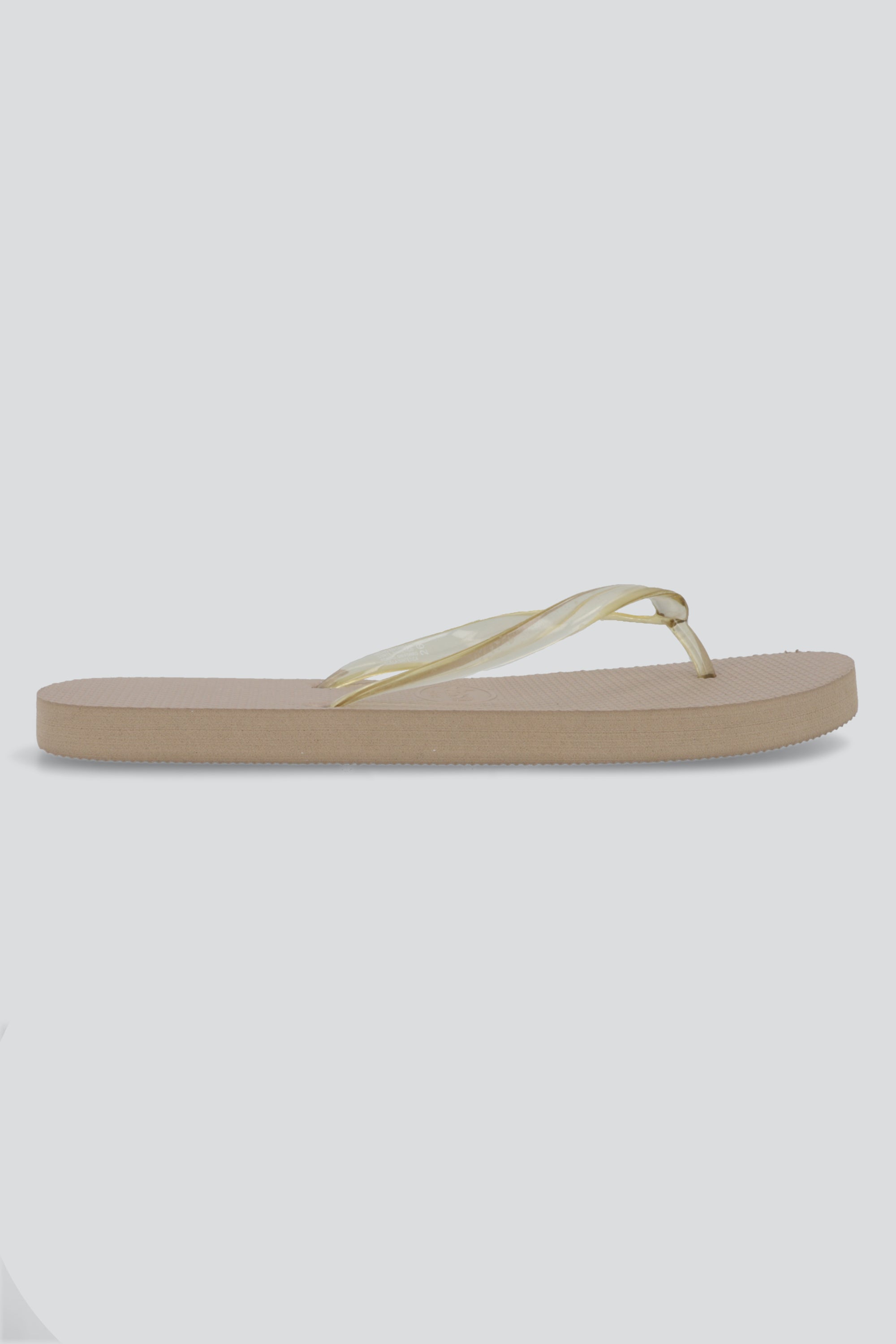 Flip flop chinela transparente a tono TAUPE