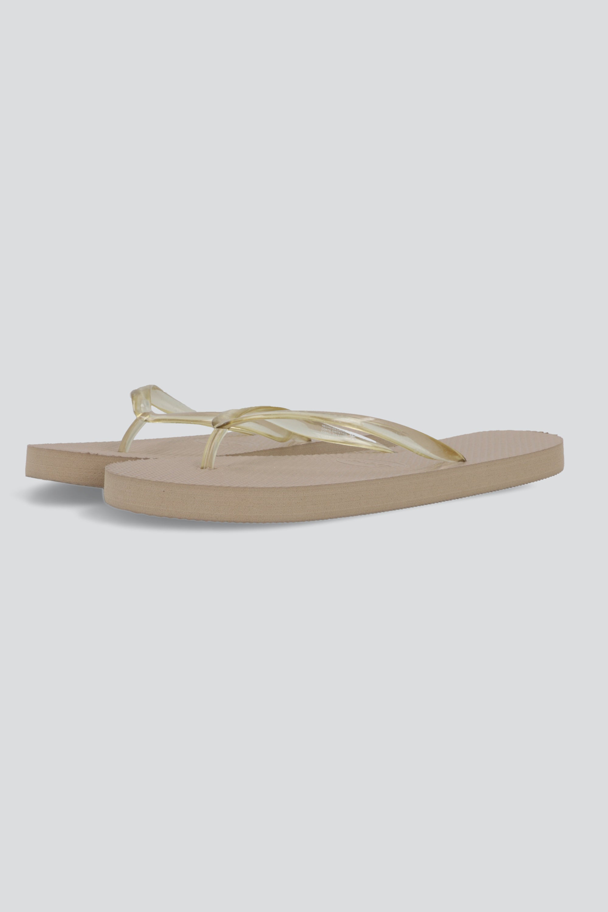 Flip flop chinela transparente a tono TAUPE
