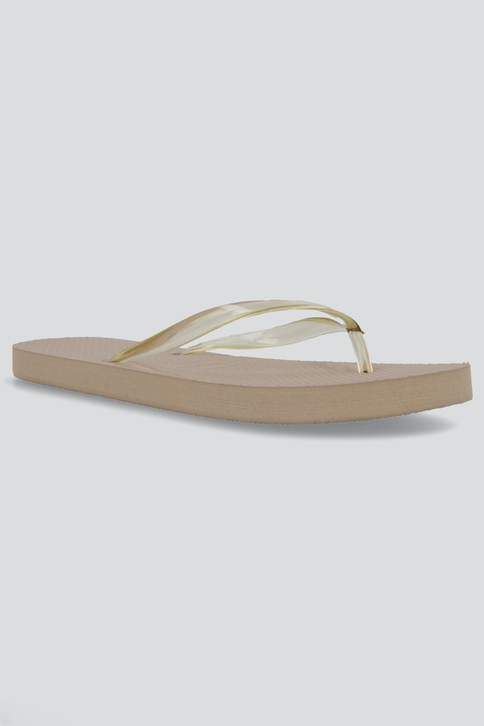 Flip flop chinela transparente a tono TAUPE