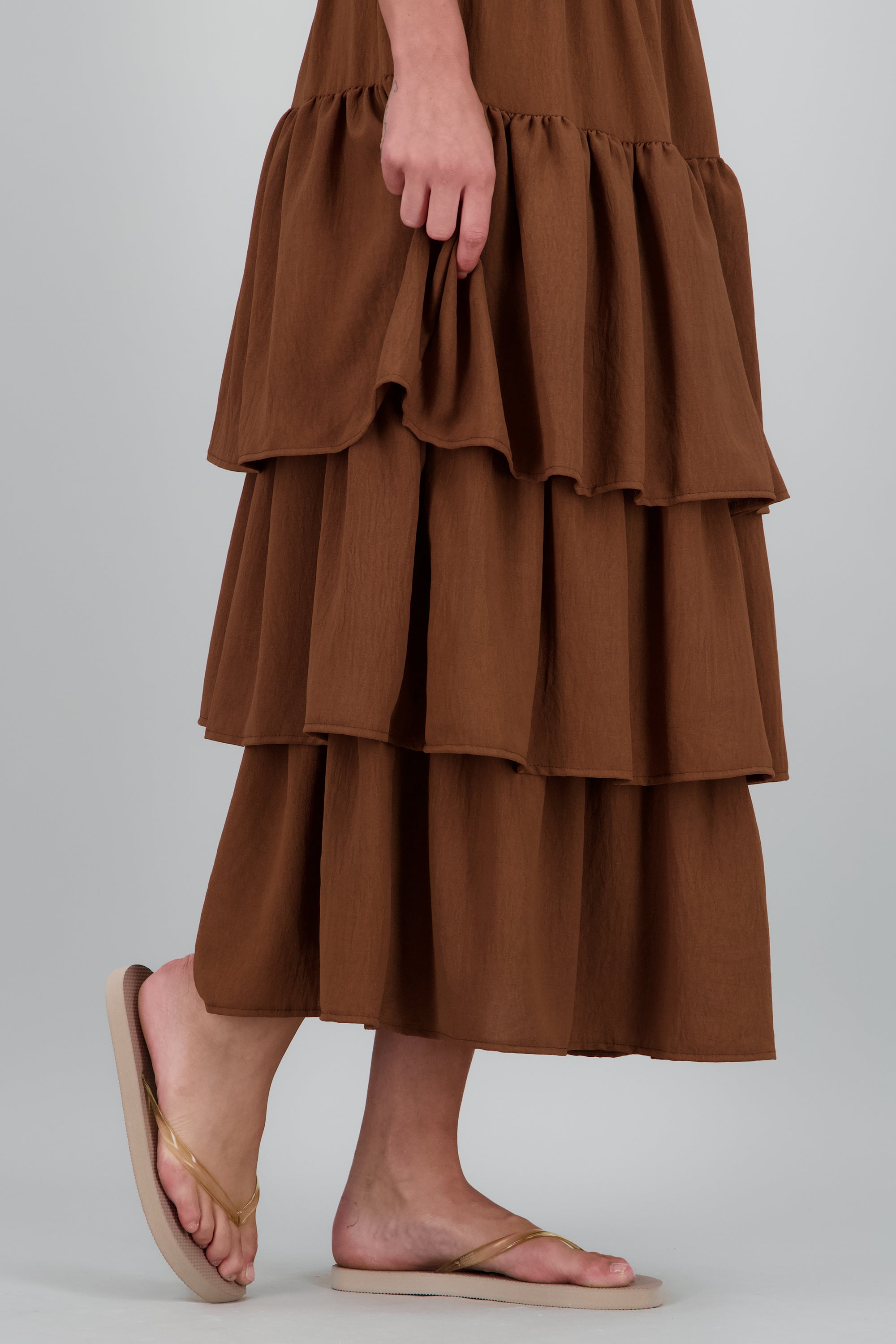 Flip flop chinela transparente a tono TAUPE