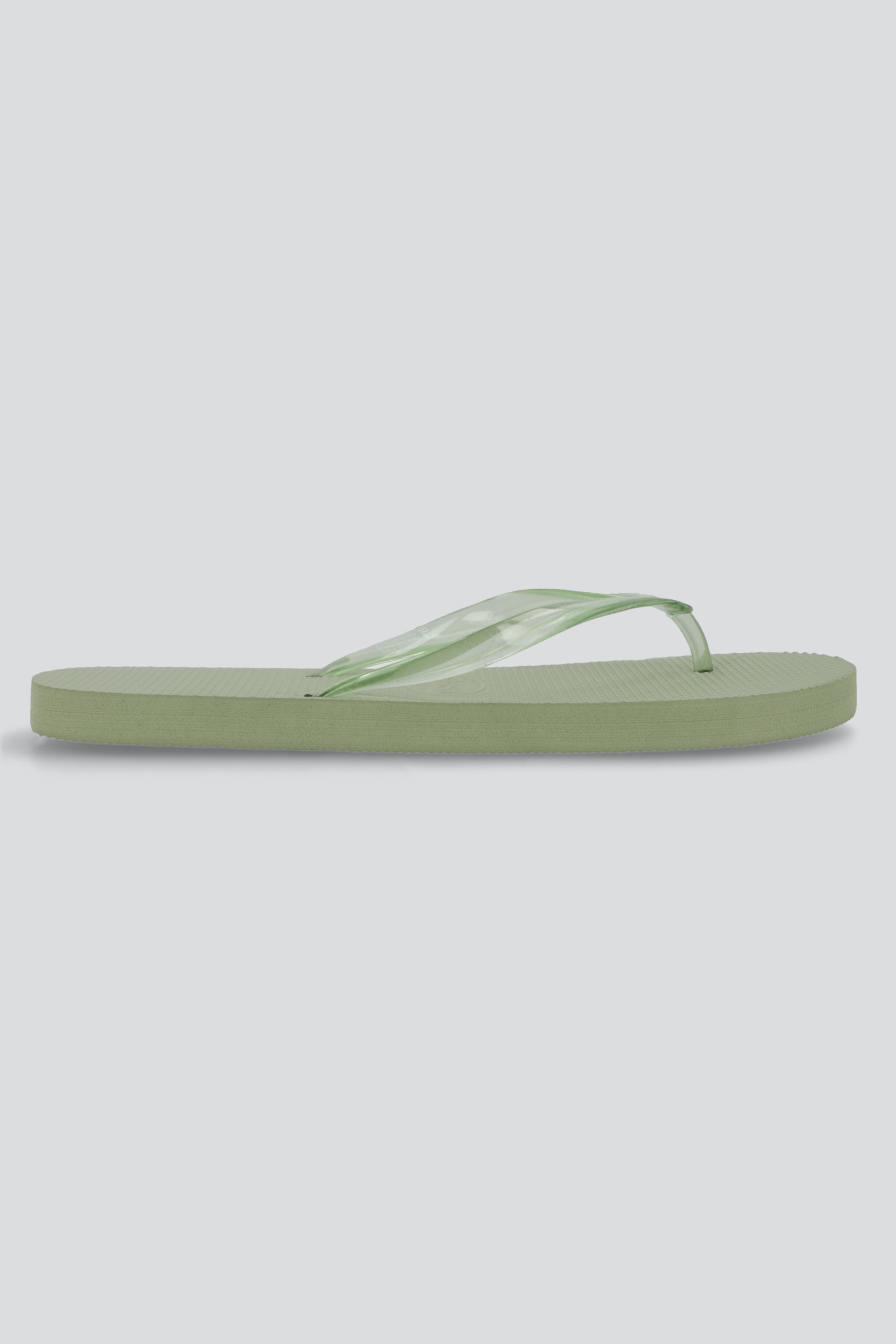 Flip flop chinela transparente a tono OLIVO