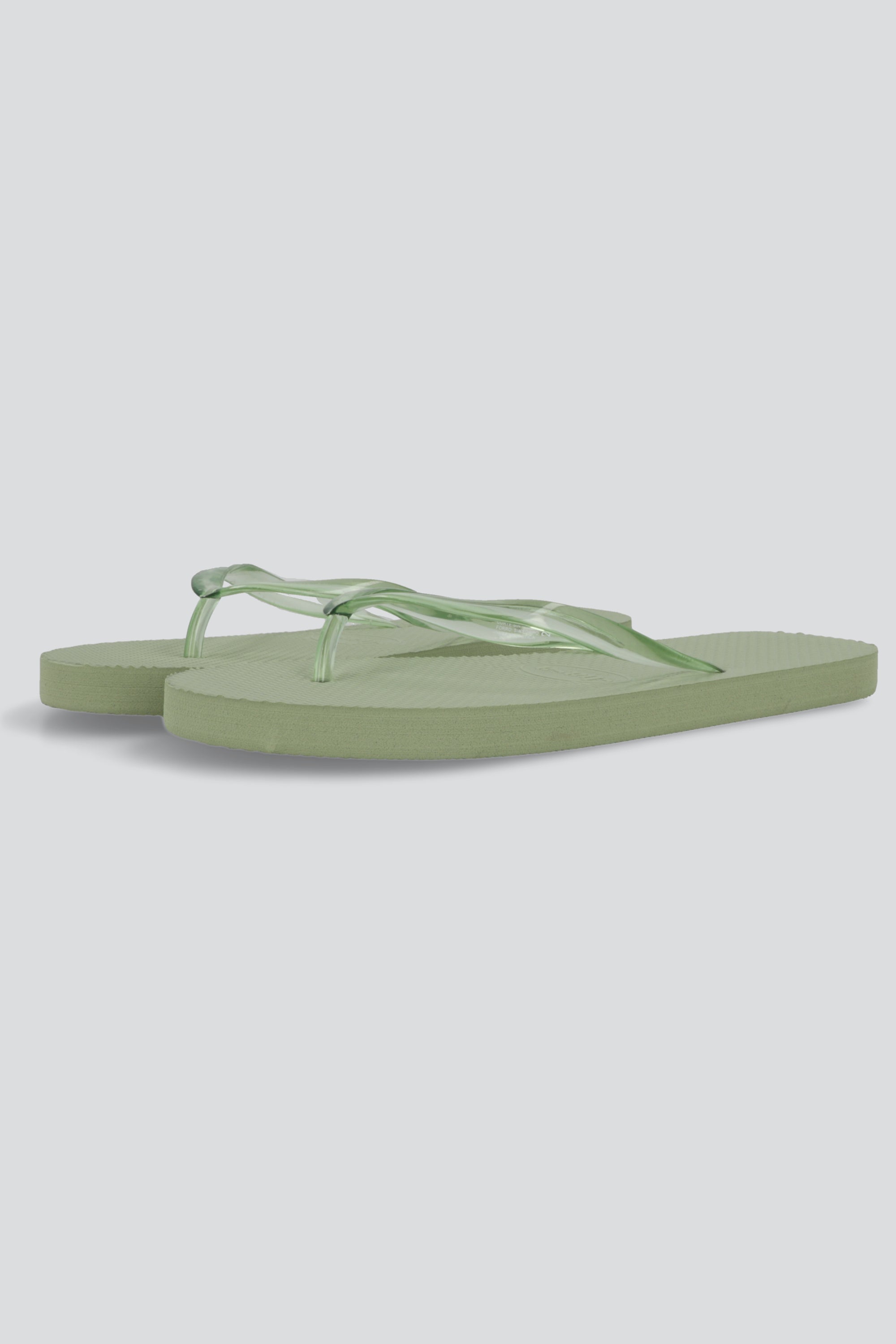Flip flop chinela transparente a tono OLIVO
