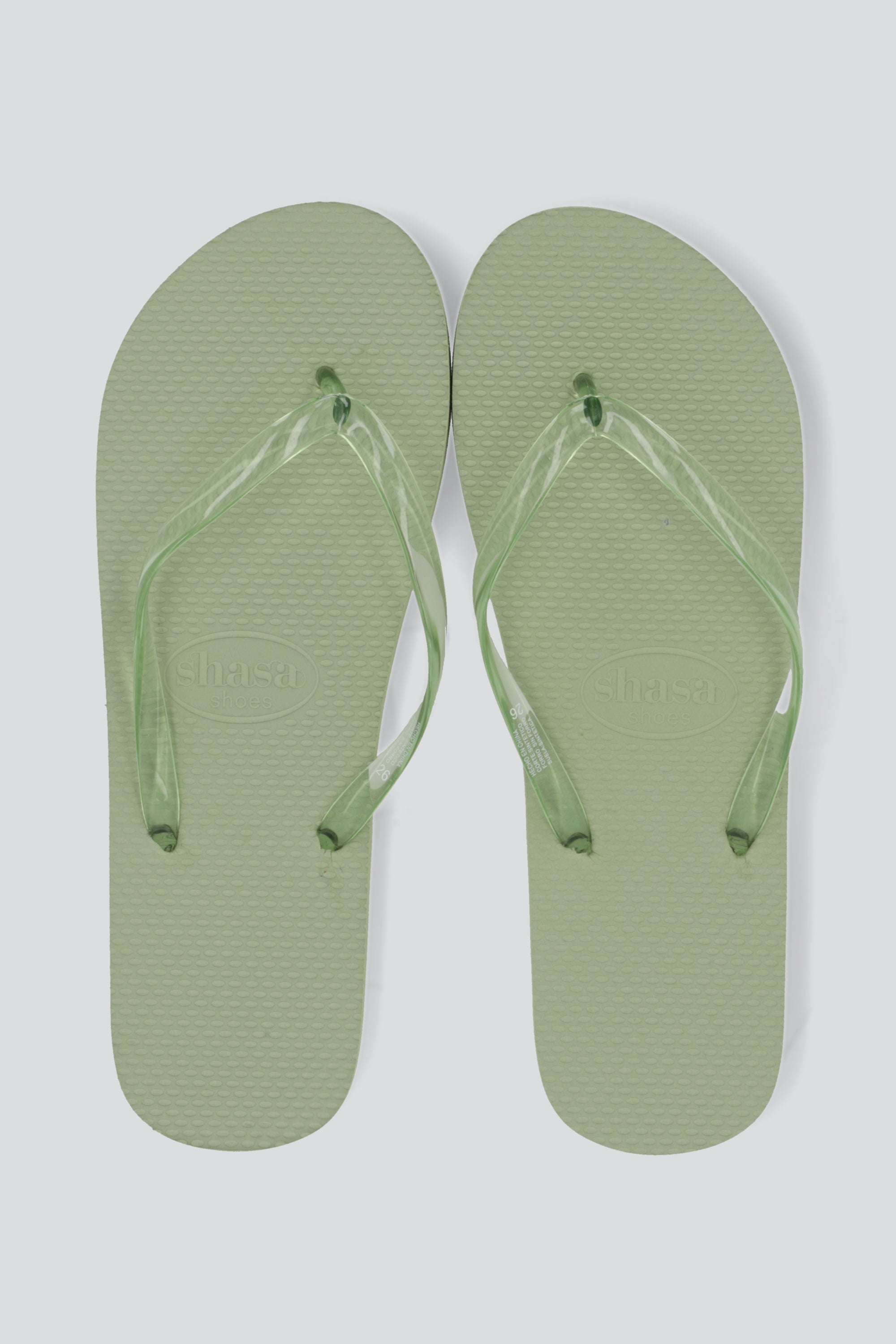 Flip flop chinela transparente a tono OLIVO