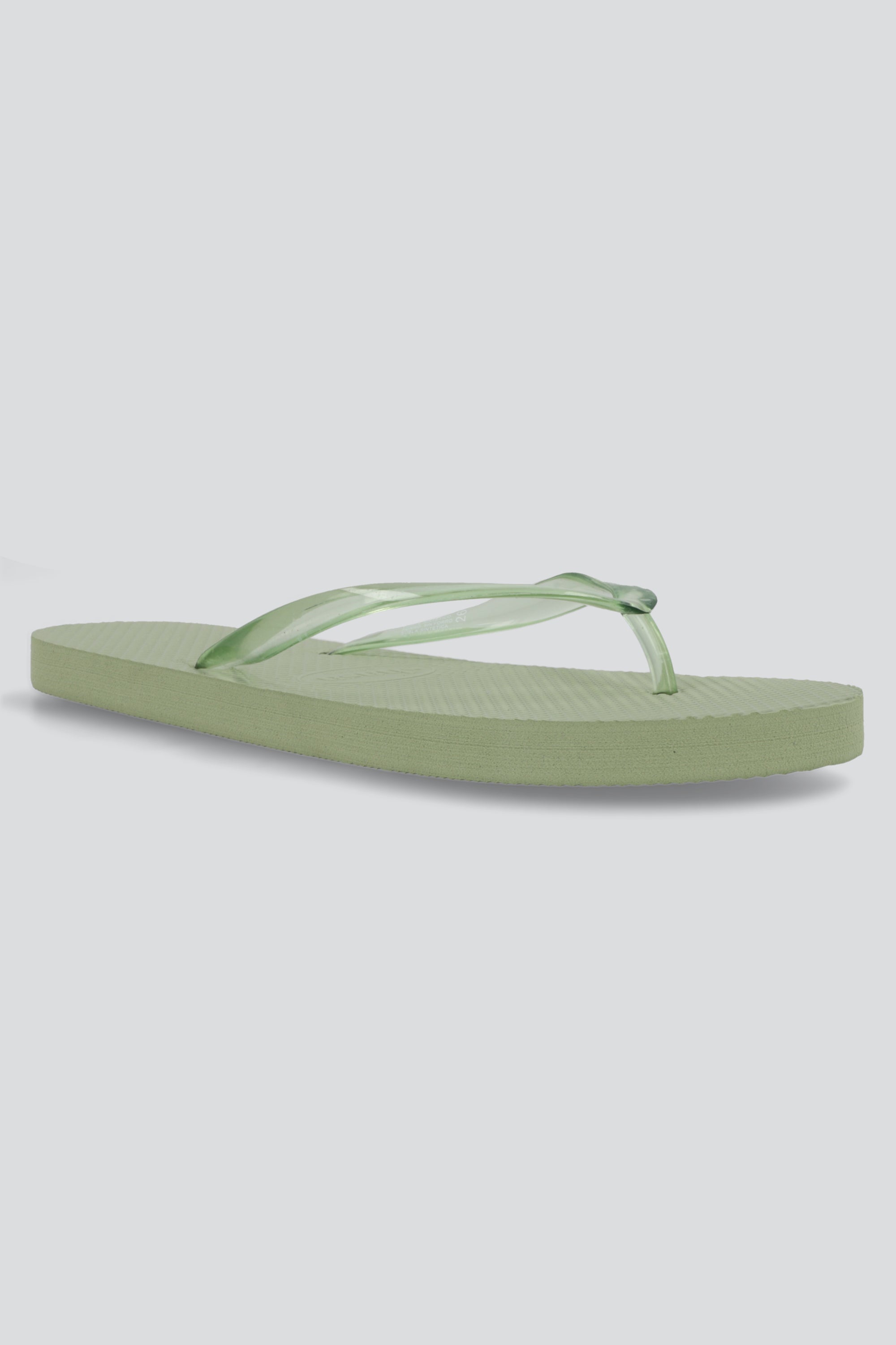 Flip flop chinela transparente a tono OLIVO