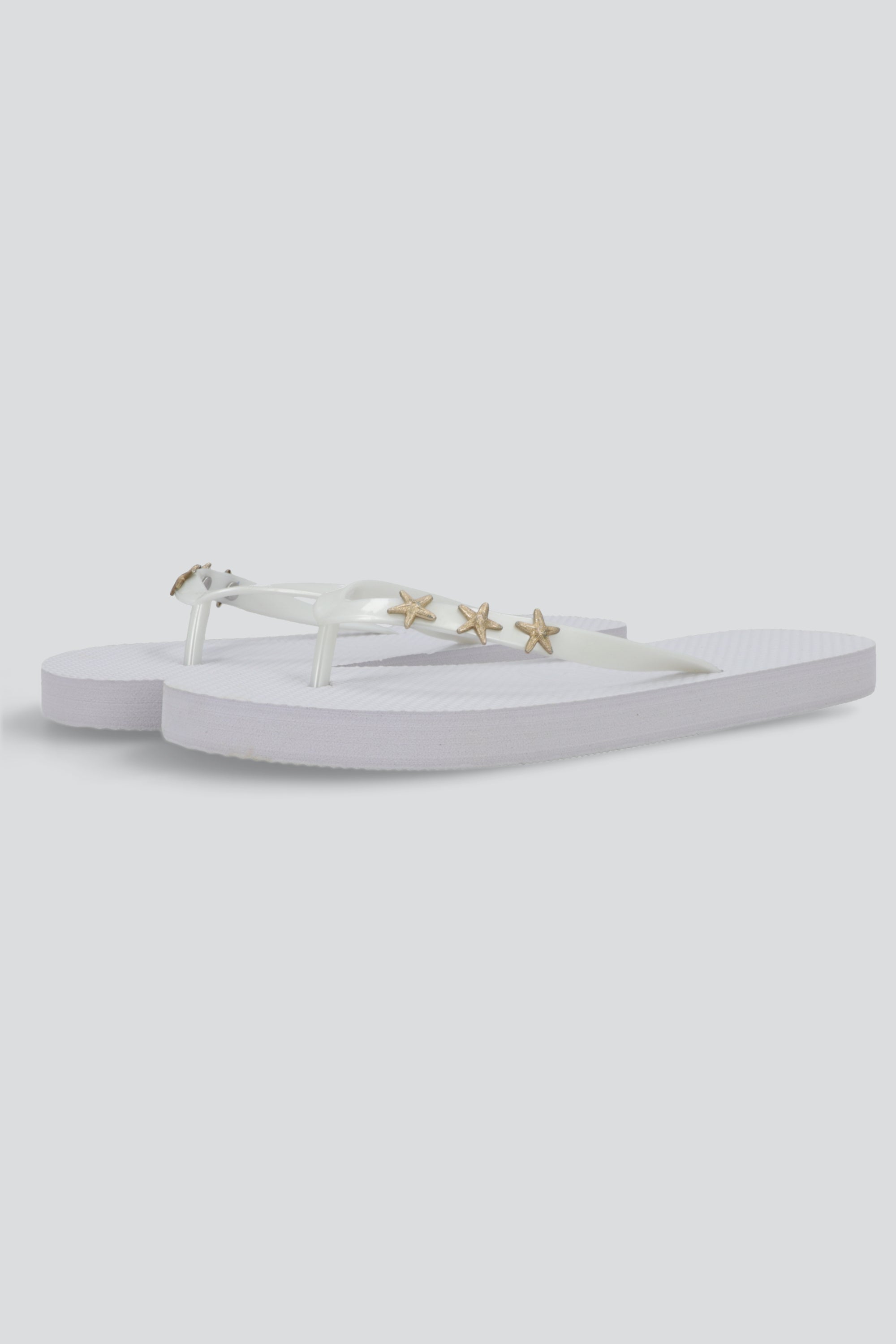 Flip flop detalle estrellas BLANCO